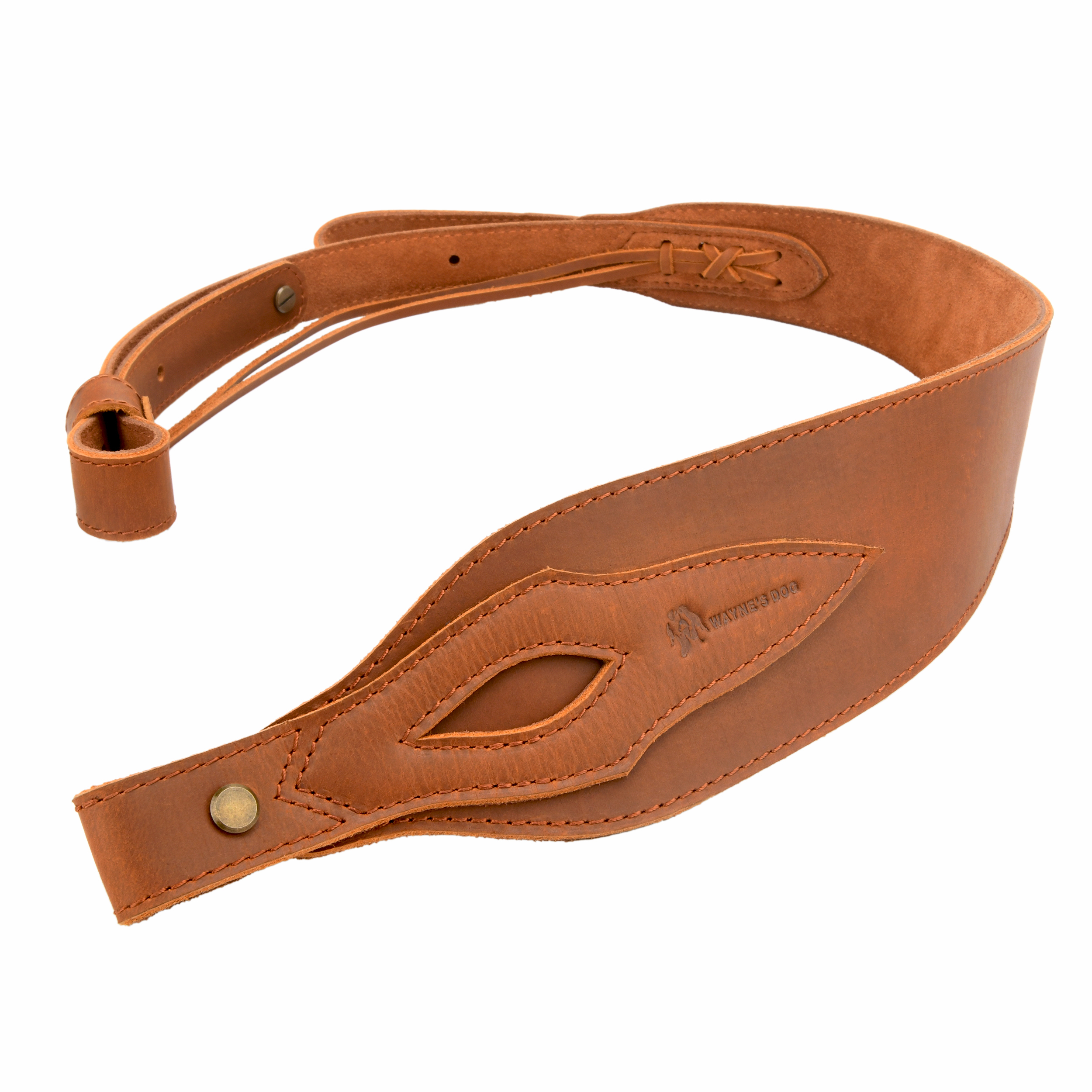 Wayne's dog Leather Suede Gun Sling Adjustable Hunting Rifle Strap