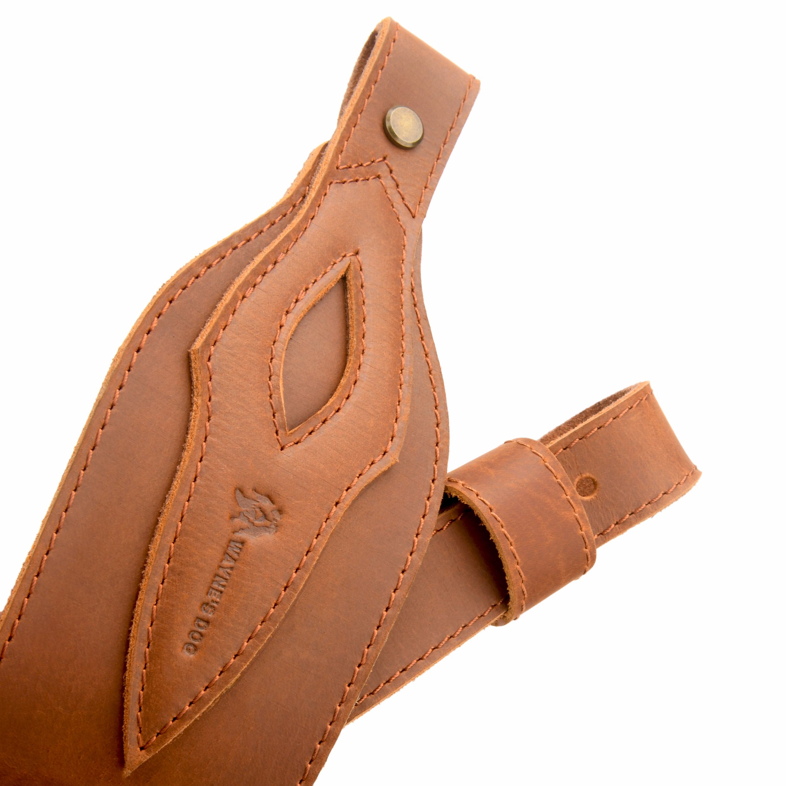 Wayne's dog Leather Suede Gun Sling Adjustable Hunting Rifle Strap