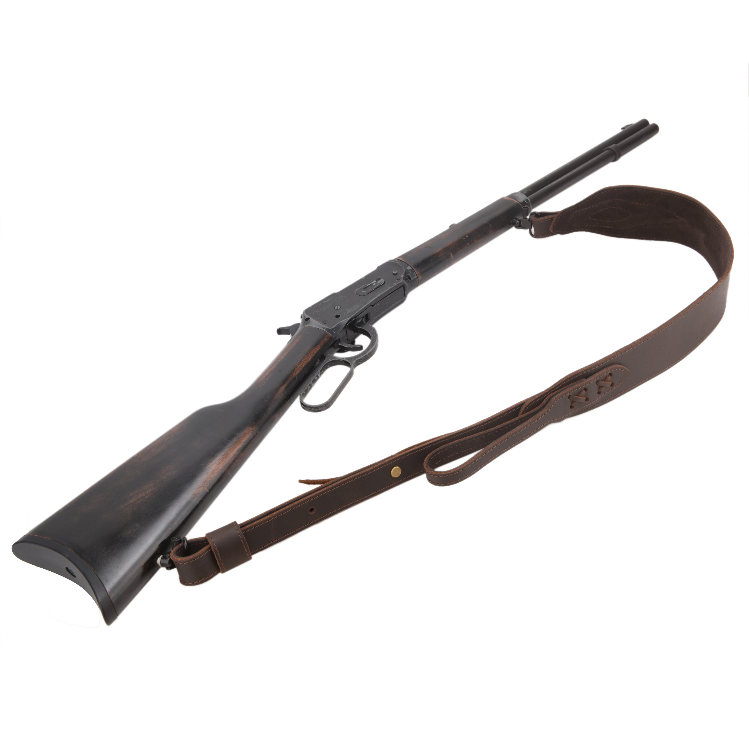 Wayne's dog Leather Suede Gun Sling Adjustable Hunting Rifle Strap