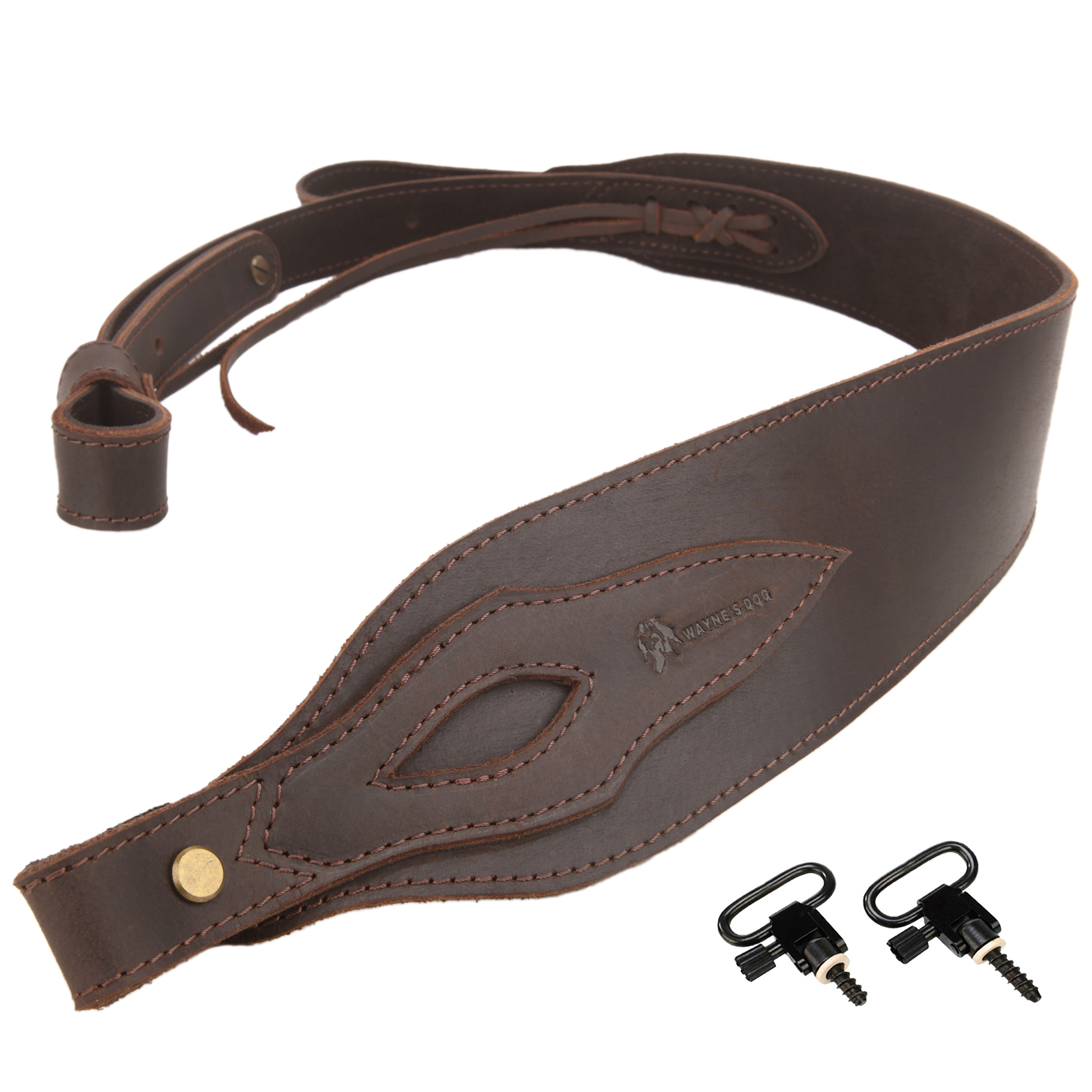 Wayne's dog Leather Suede Gun Sling Adjustable Hunting Rifle Strap