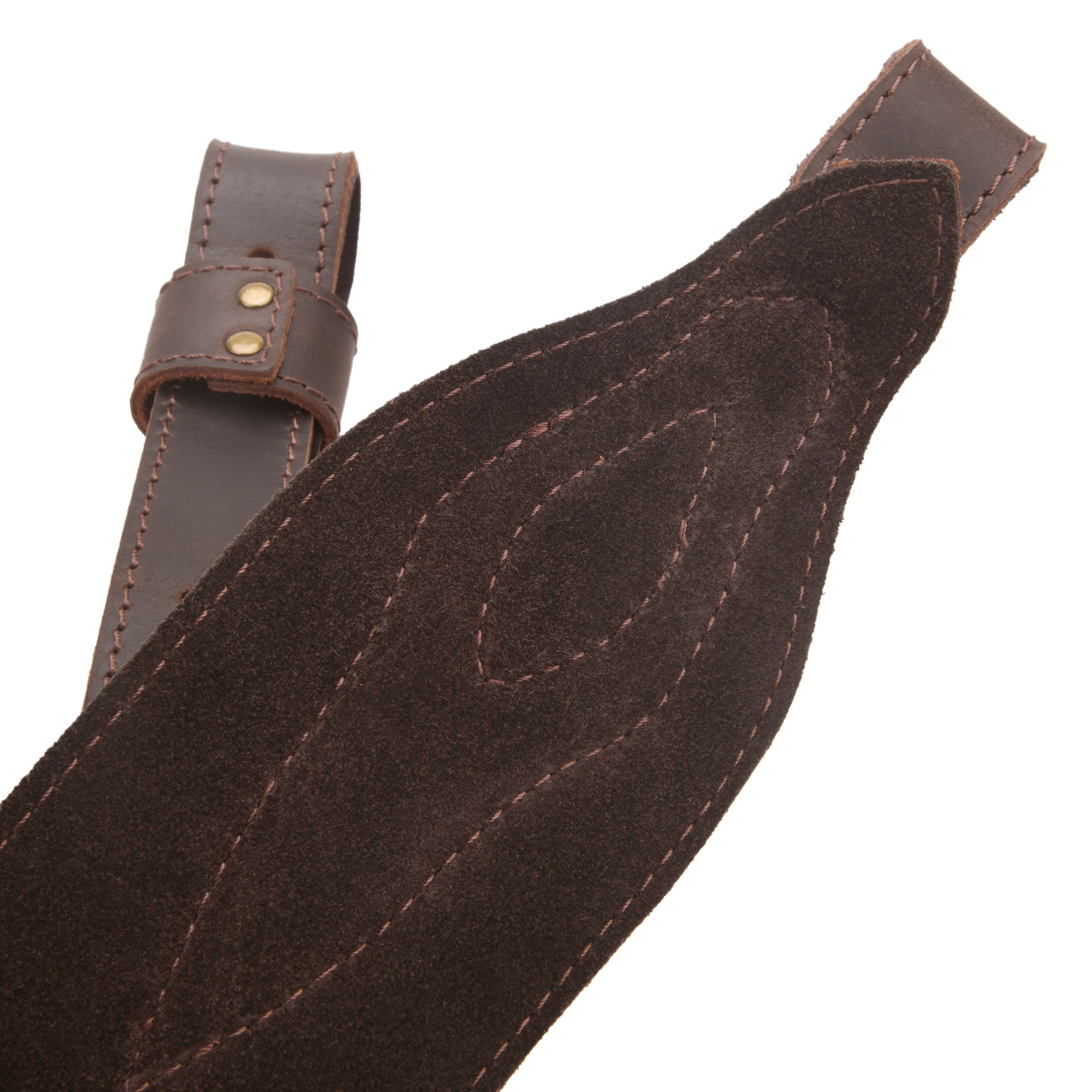 Wayne's dog Leather Suede Gun Sling Adjustable Hunting Rifle Strap