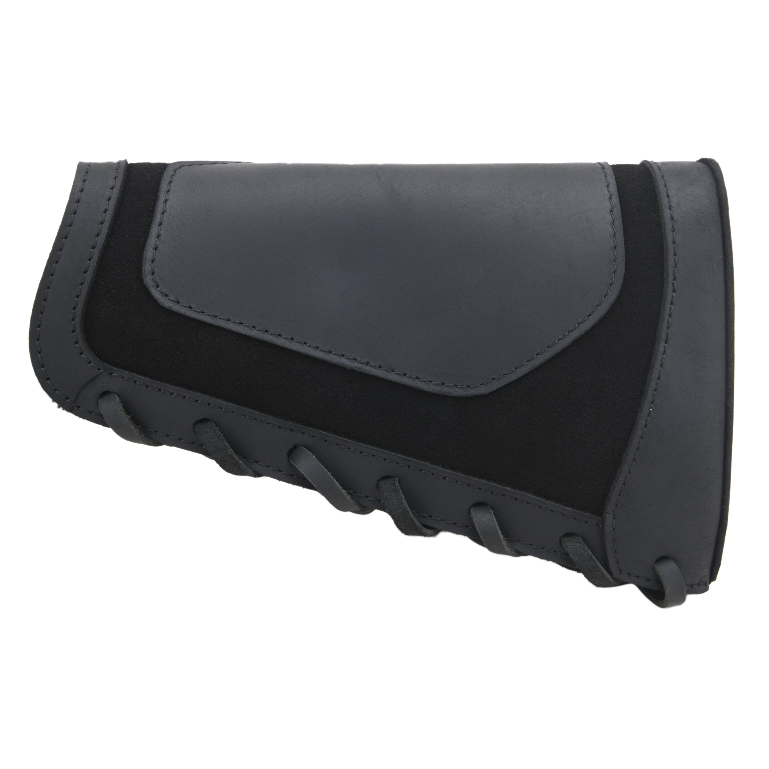 Gun Cheek Rest Pad, Leather Rifle Stock Extension with Shell Holder