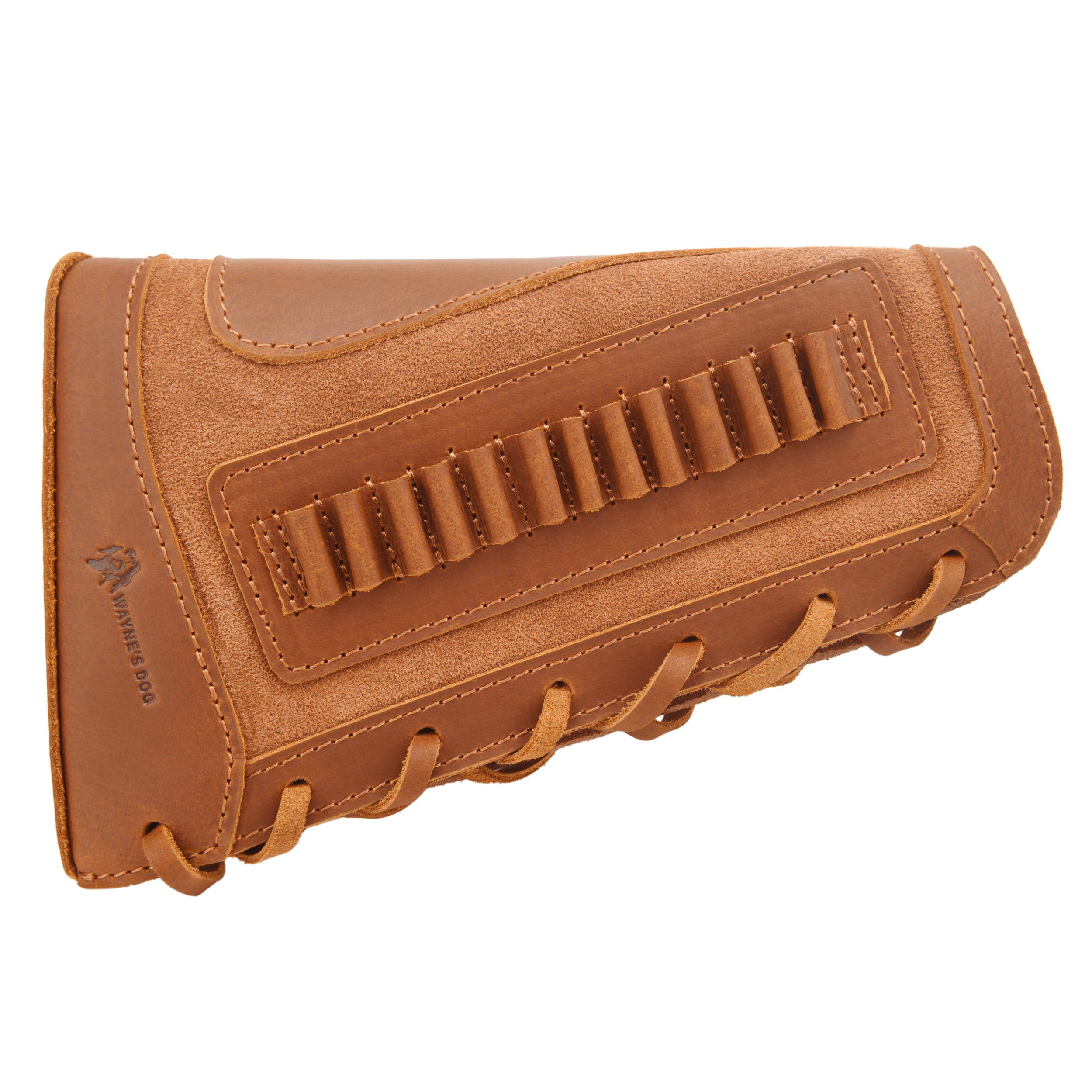 Gun Cheek Rest Pad, Leather Rifle Stock Extension with Shell Holder