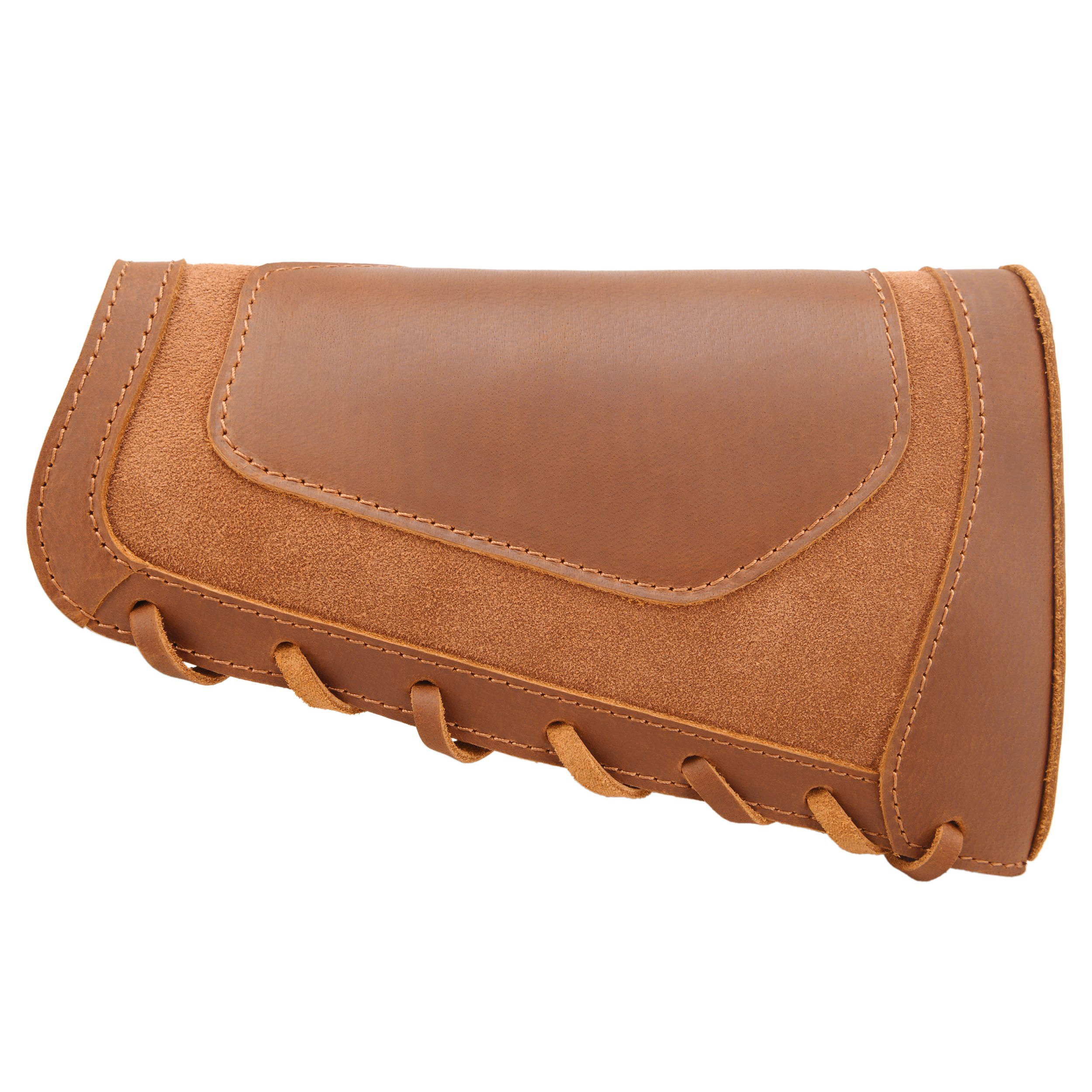 Gun Cheek Rest Pad, Leather Rifle Stock Extension with Shell Holder