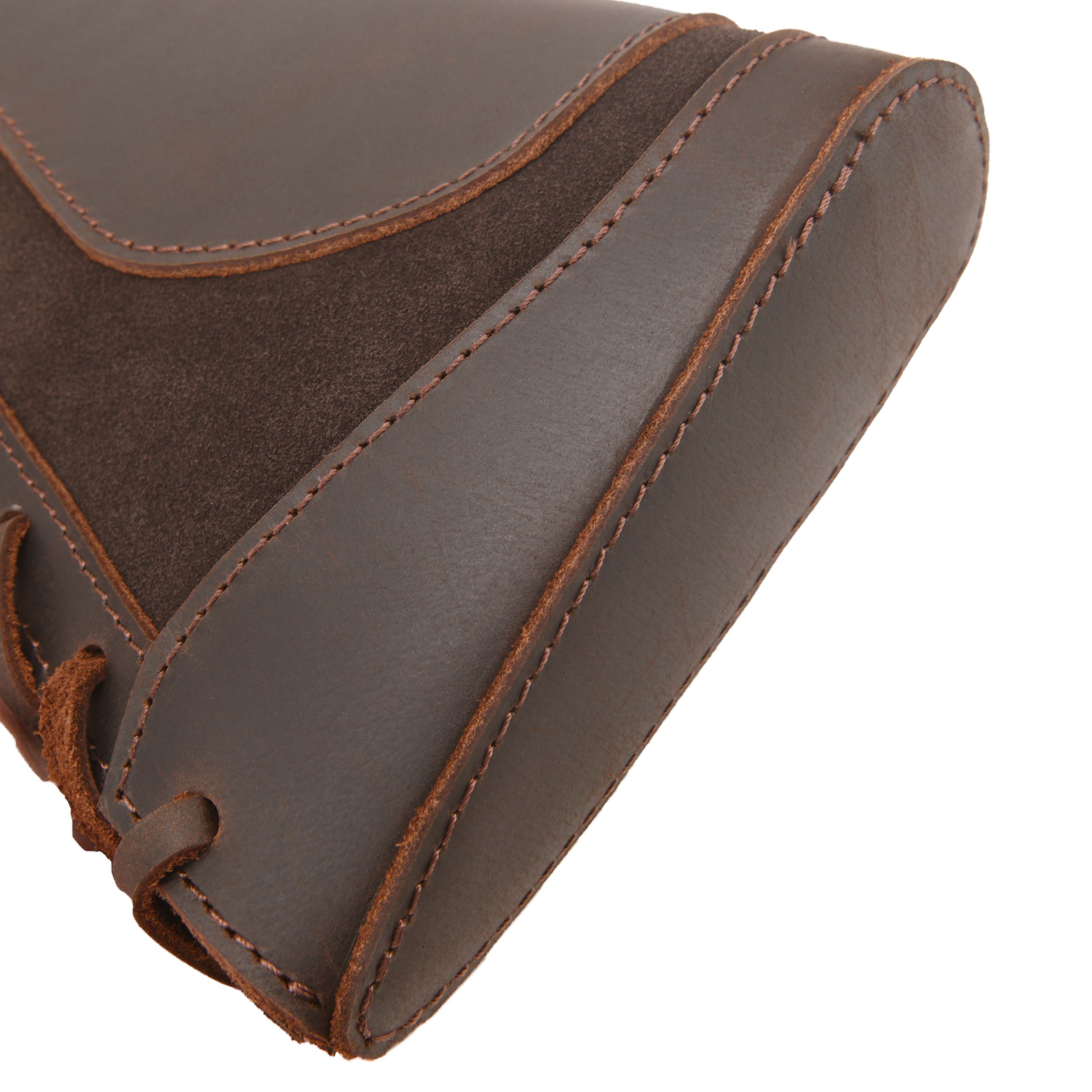 Gun Cheek Rest Pad, Leather Rifle Stock Extension with Shell Holder