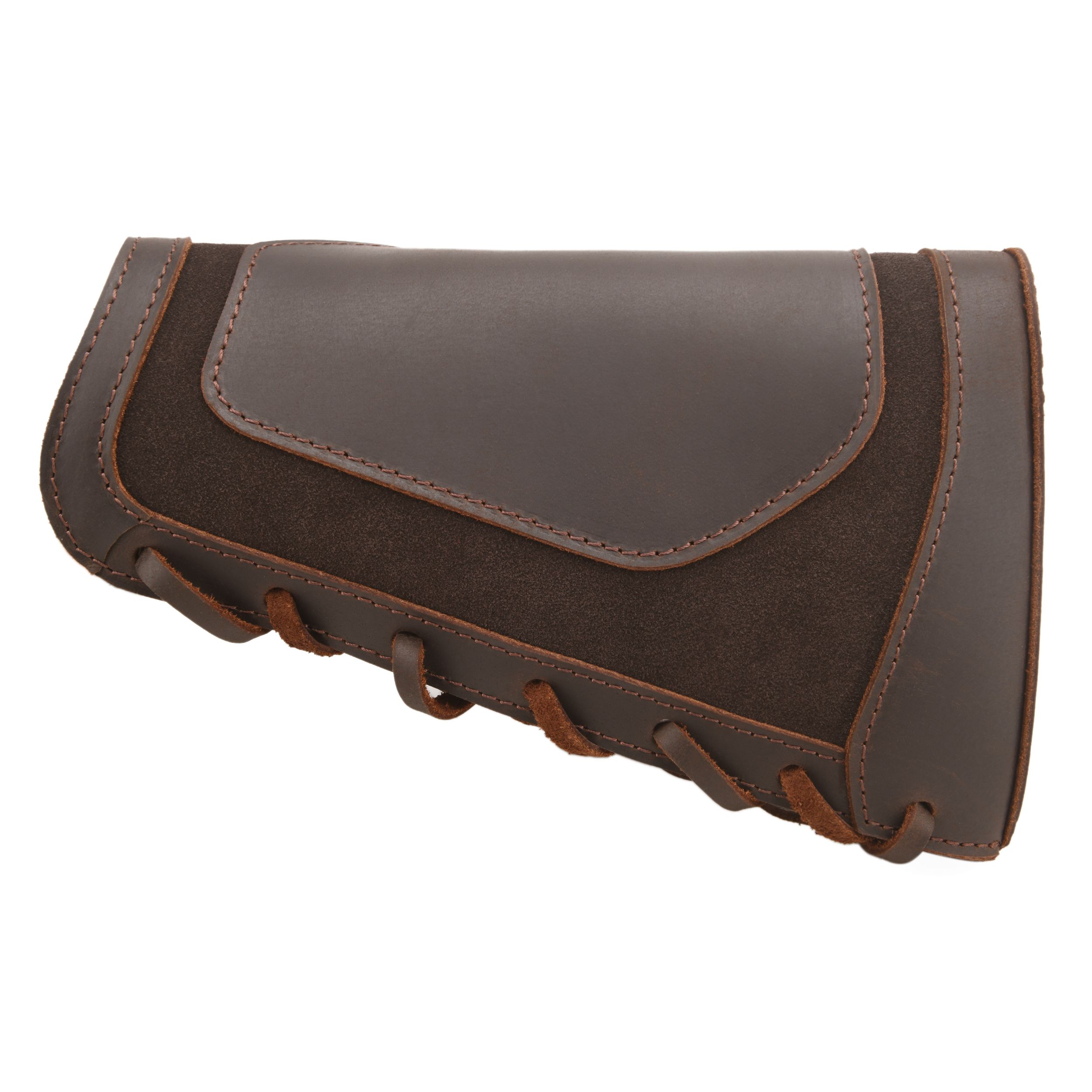 Gun Cheek Rest Pad, Leather Rifle Stock Extension with Shell Holder