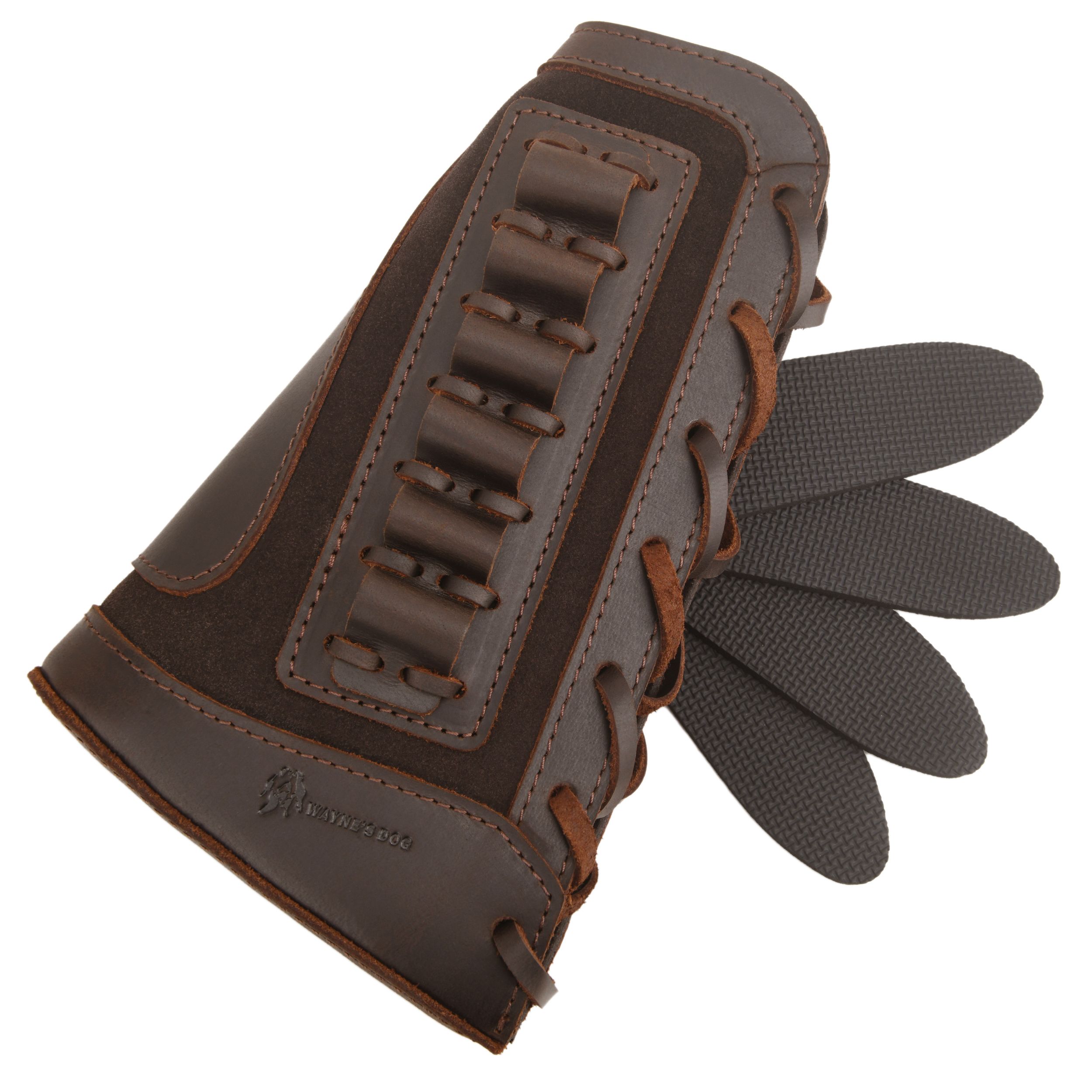 Gun Cheek Rest Pad, Leather Rifle Stock Extension with Shell Holder