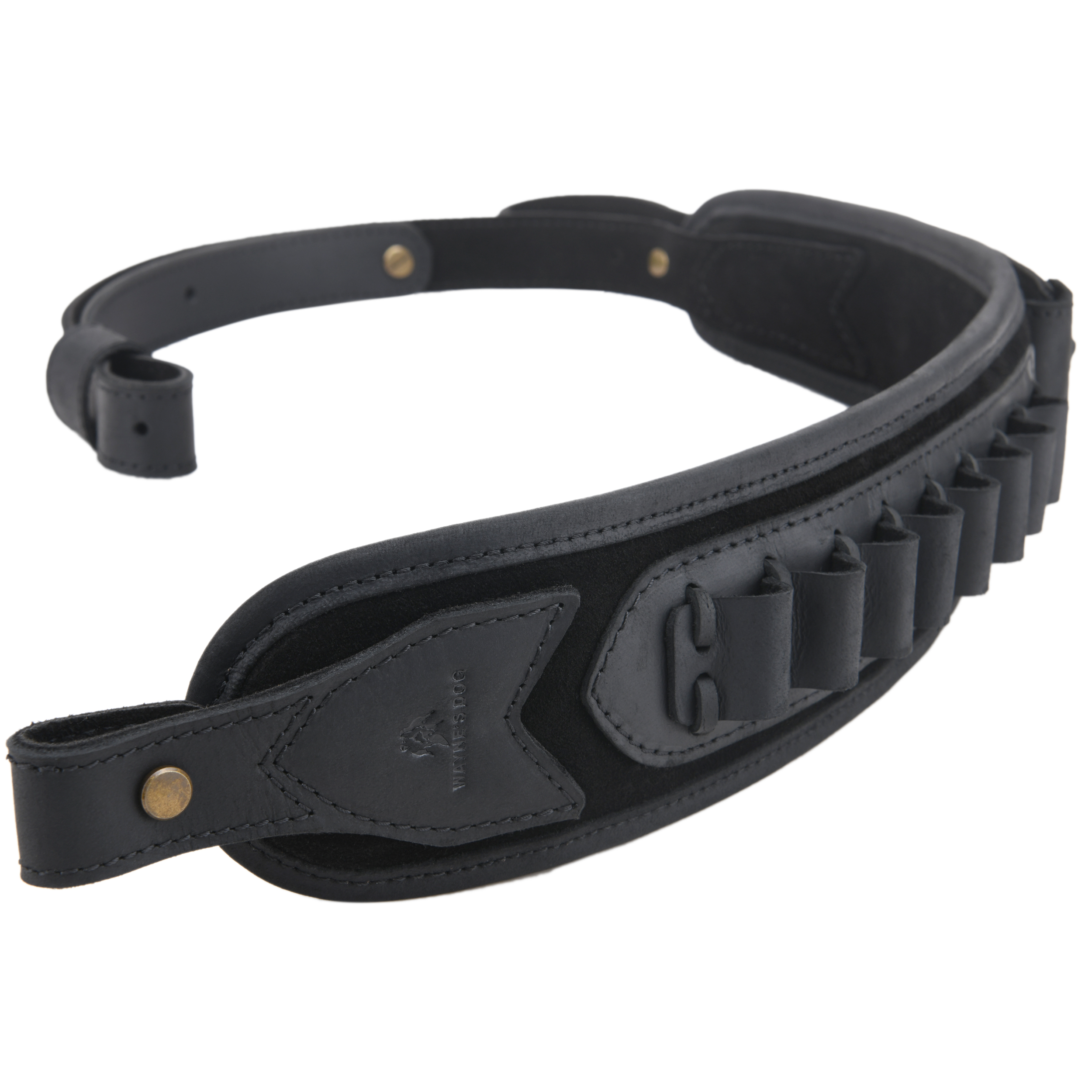 Leather Gun Sling Shell Holder Hunting Rifle Sling with Handle Strap