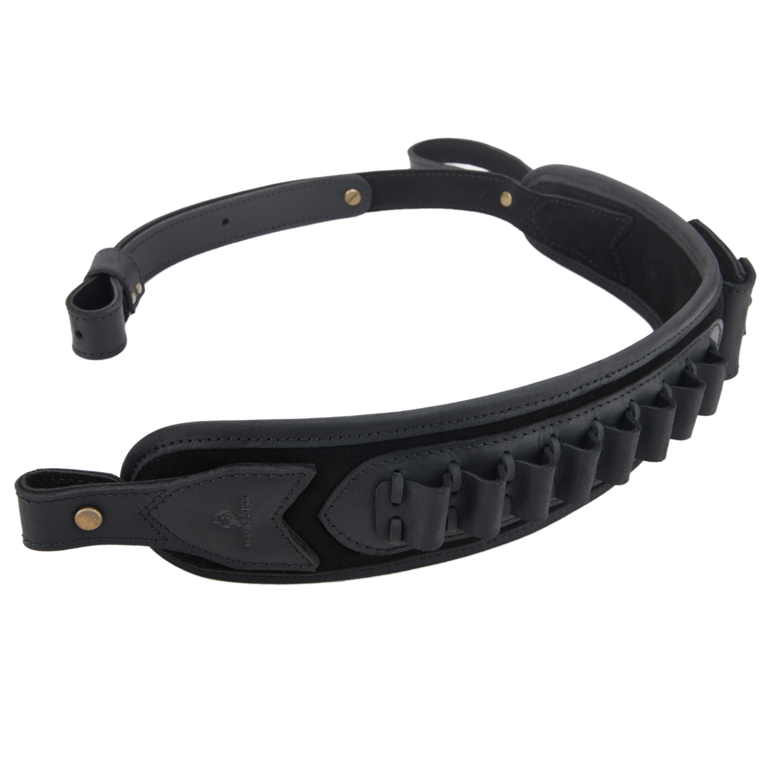 Leather Gun Sling Shell Holder Hunting Rifle Sling with Handle Strap