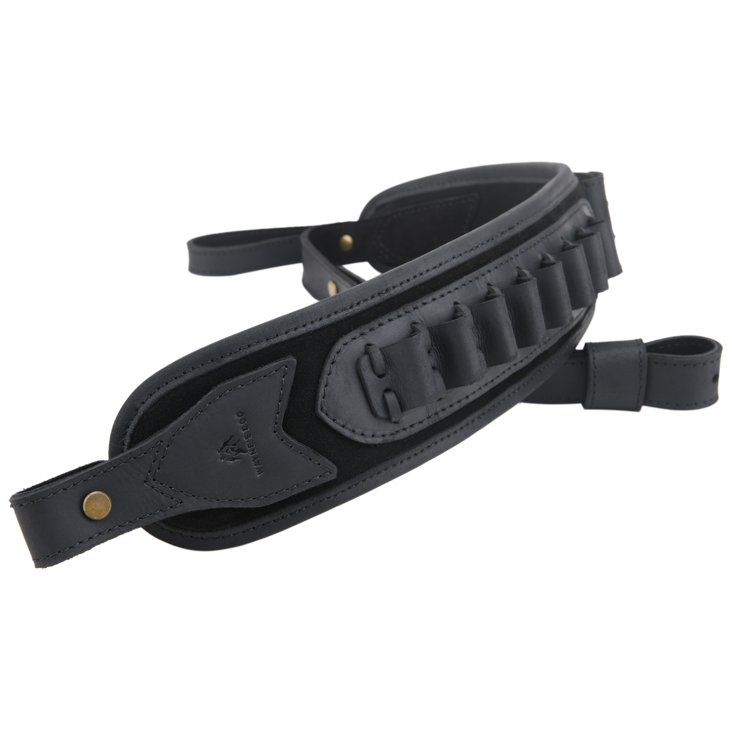 Leather Gun Sling Shell Holder Hunting Rifle Sling with Handle Strap