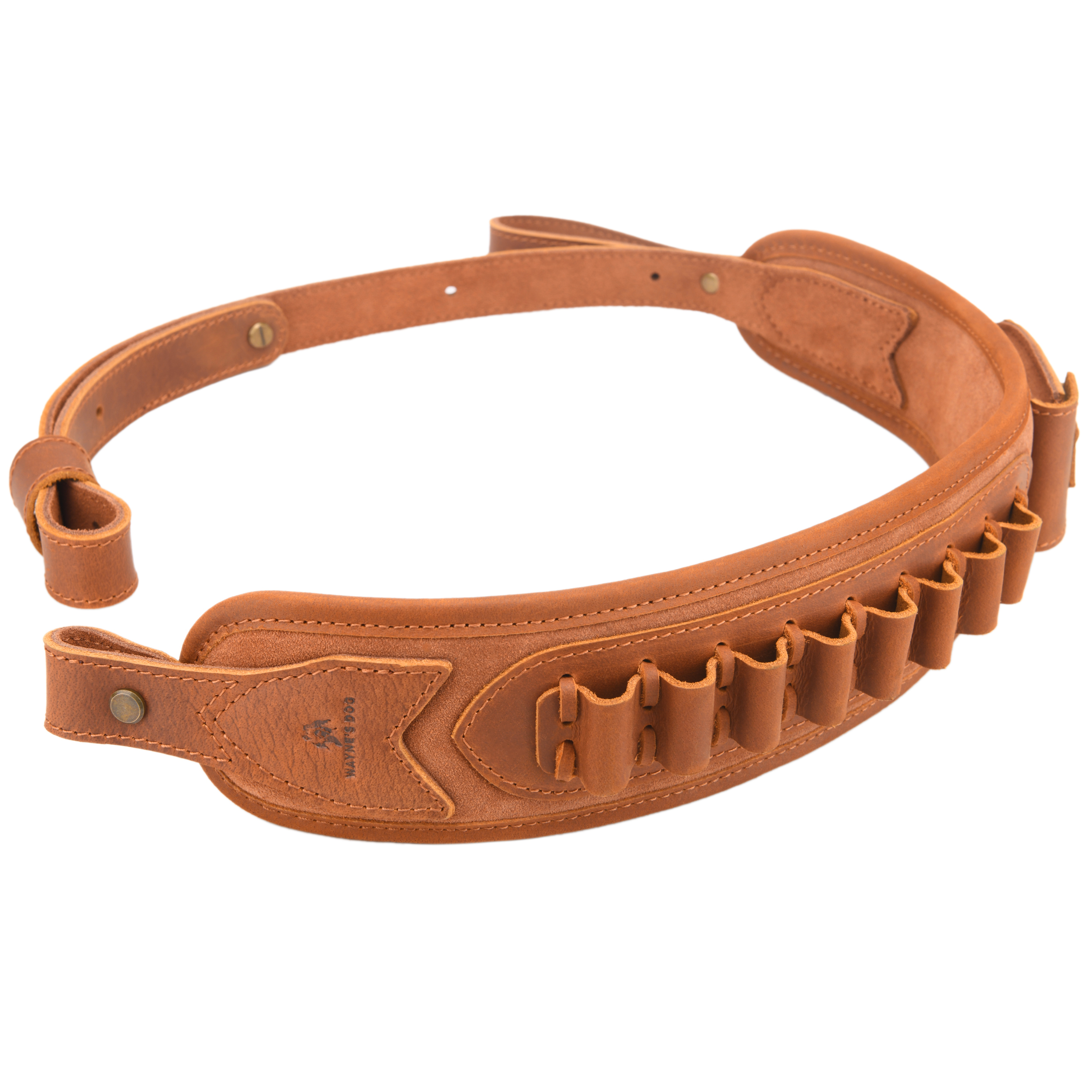 Leather Gun Sling Shell Holder Hunting Rifle Sling with Handle Strap