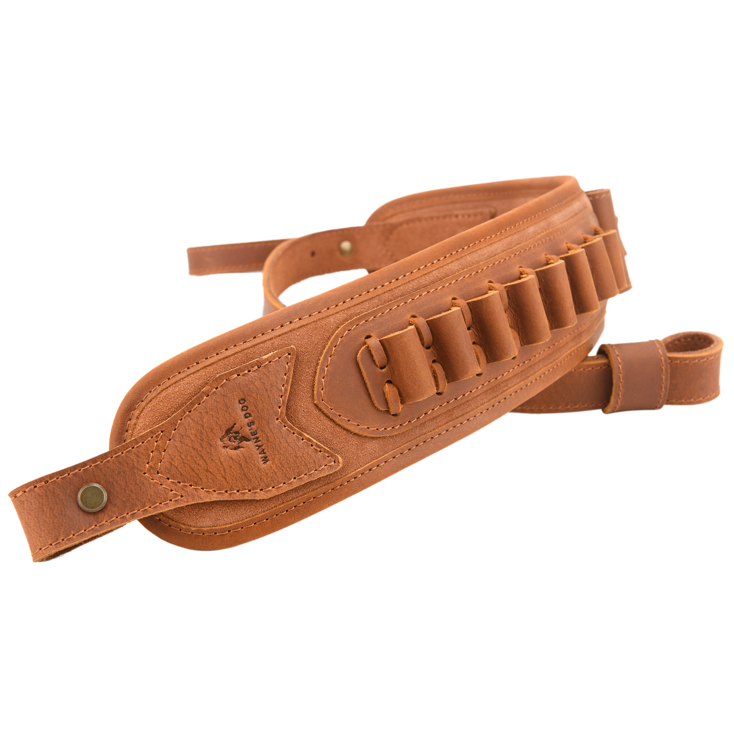 Leather Gun Sling Shell Holder Hunting Rifle Sling with Handle Strap