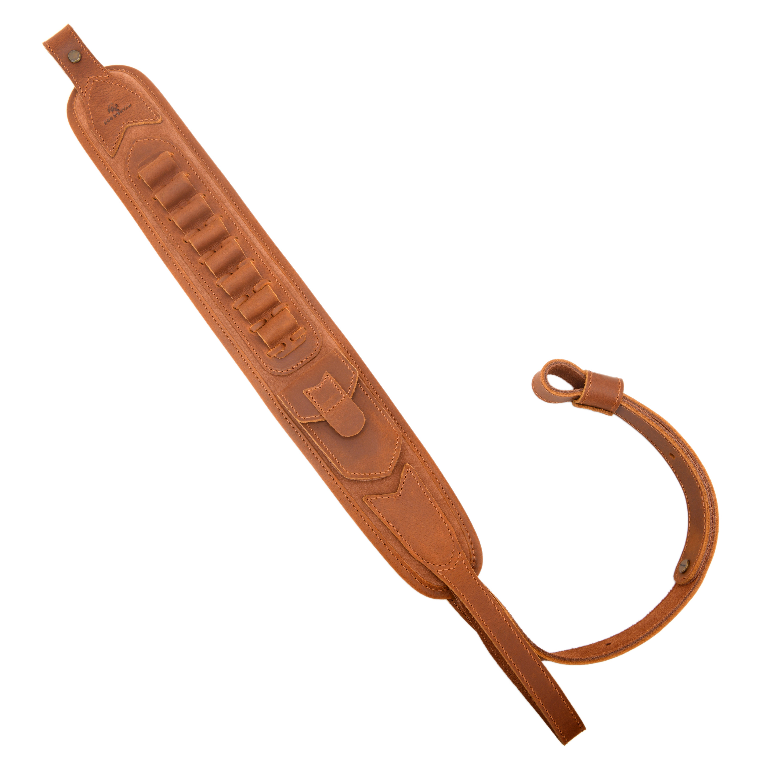 Leather Gun Sling Shell Holder Hunting Rifle Sling with Handle Strap