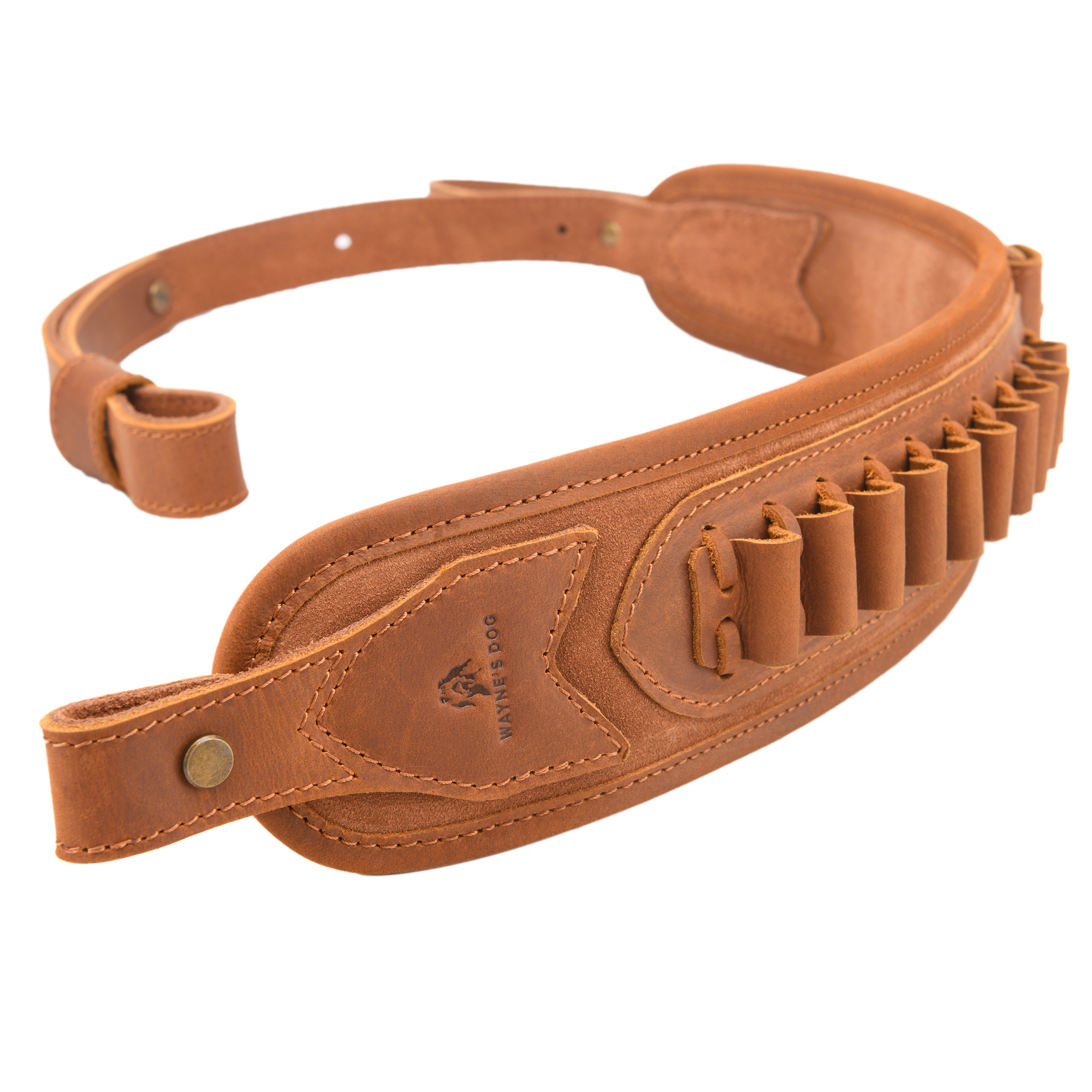 Leather Gun Sling Shell Holder Hunting Rifle Sling with Handle Strap