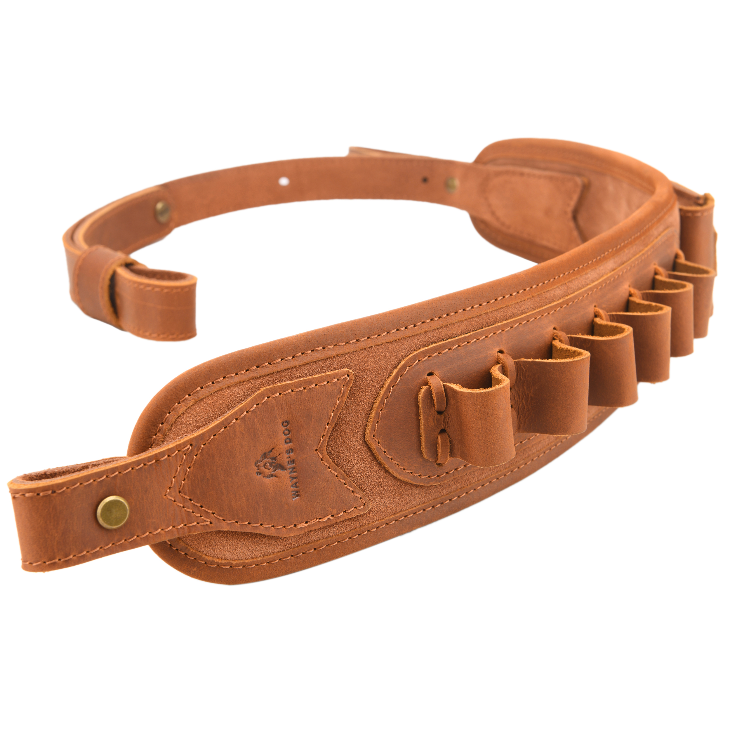 Leather Gun Sling Shell Holder Hunting Rifle Sling with Handle Strap