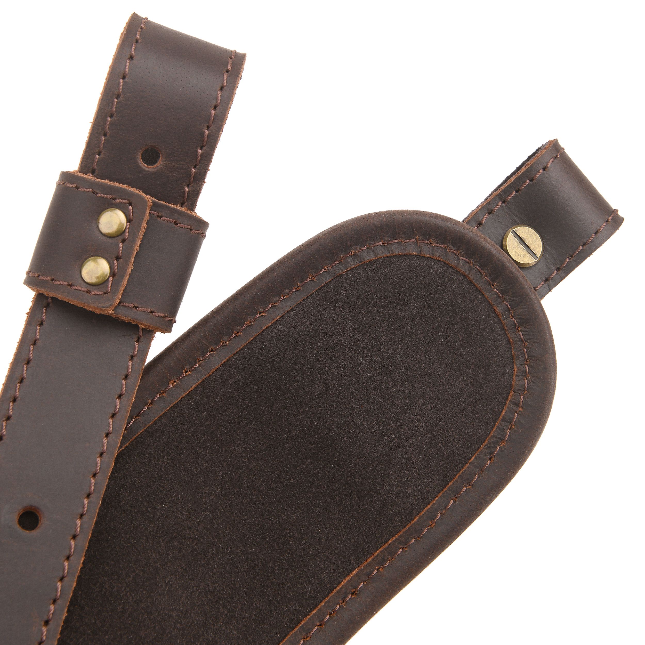 Leather Gun Sling Shell Holder Hunting Rifle Sling with Handle Strap