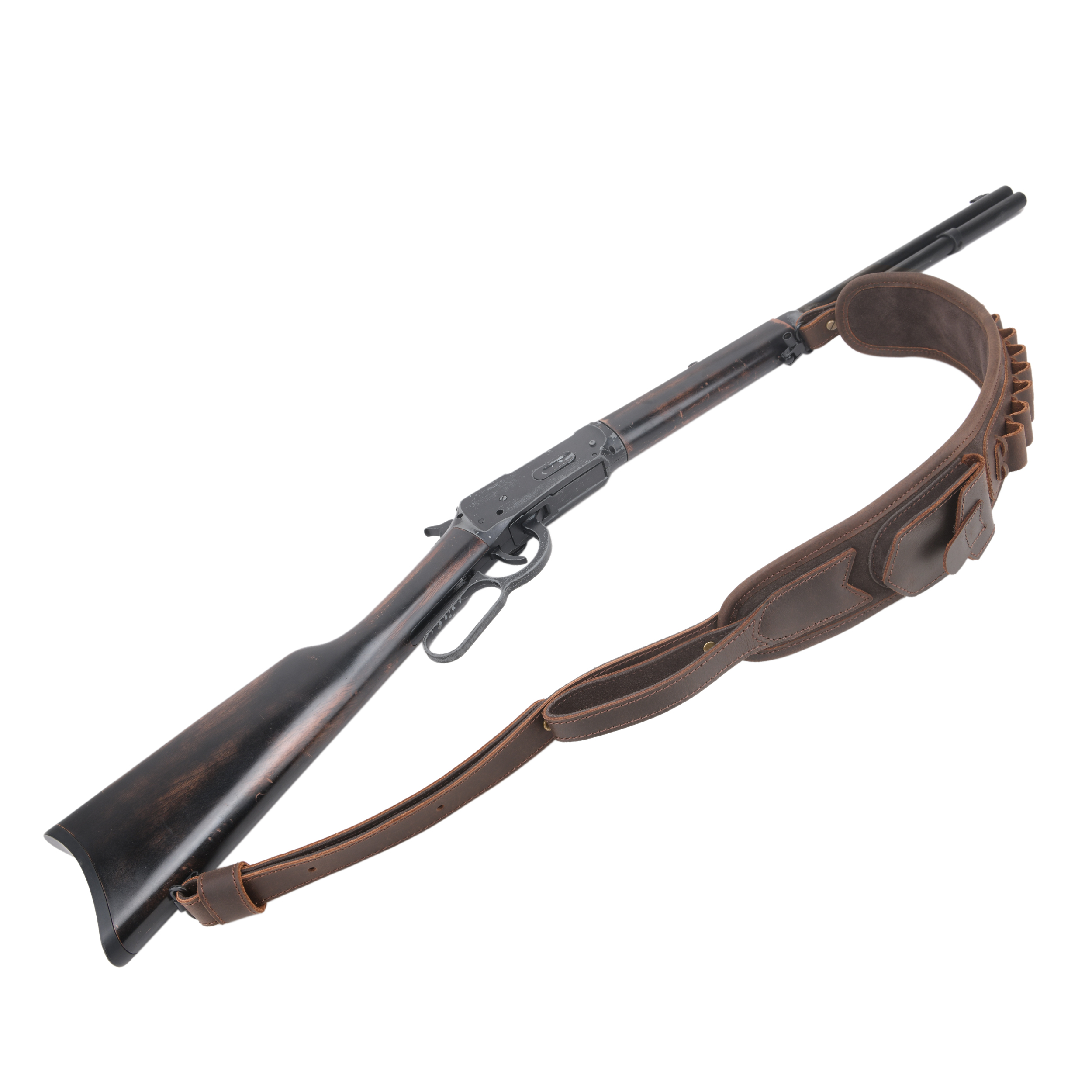 Leather Gun Sling Shell Holder Hunting Rifle Sling with Handle Strap