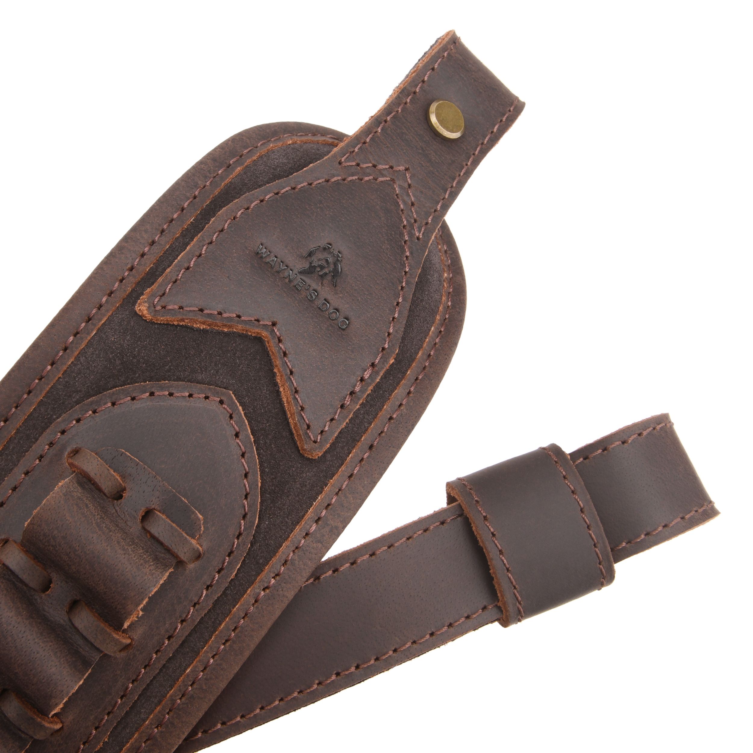 Leather Gun Sling Shell Holder Hunting Rifle Sling with Handle Strap