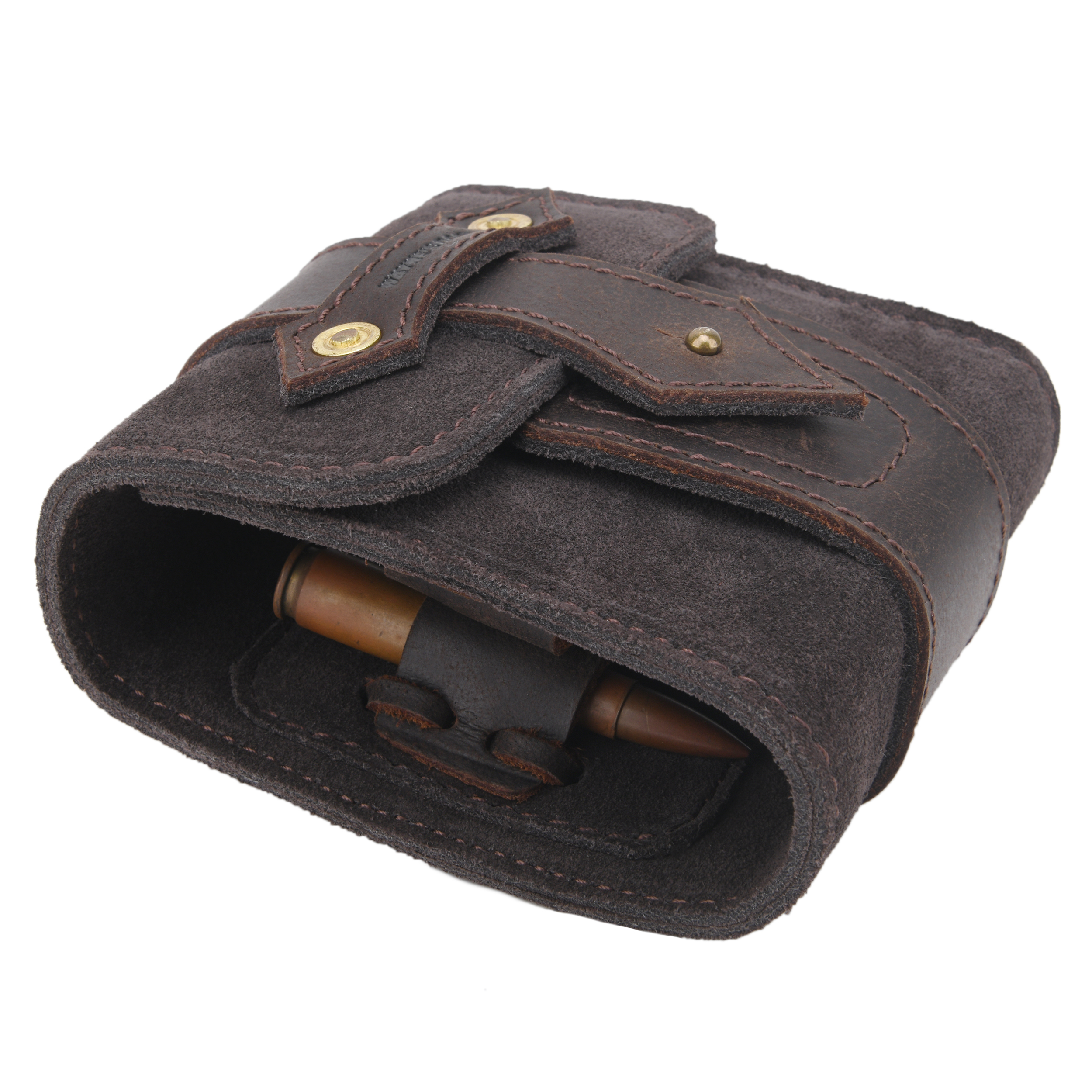 Leather Ammo Carrier Belt Pouch Bullet Holder Cartridge Carrier Waist