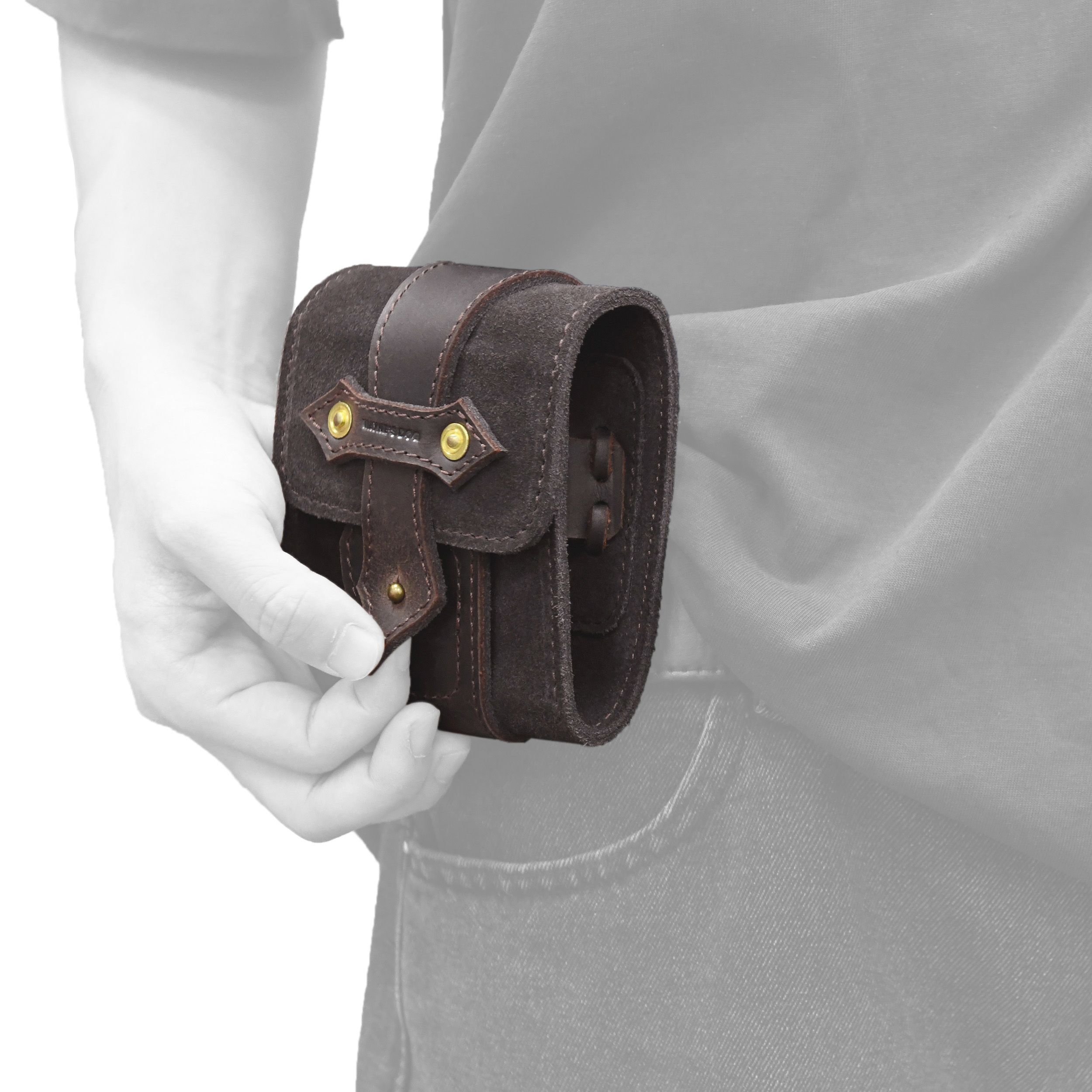 Leather Ammo Carrier Belt Pouch Bullet Holder Cartridge Carrier Waist