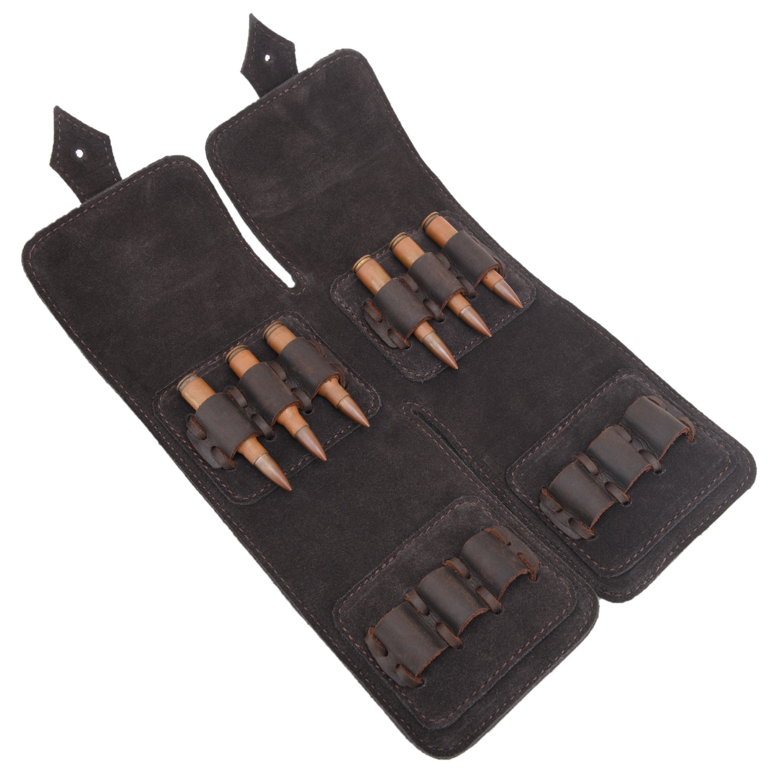 Leather Ammo Carrier Belt Pouch Bullet Holder Cartridge Carrier Waist
