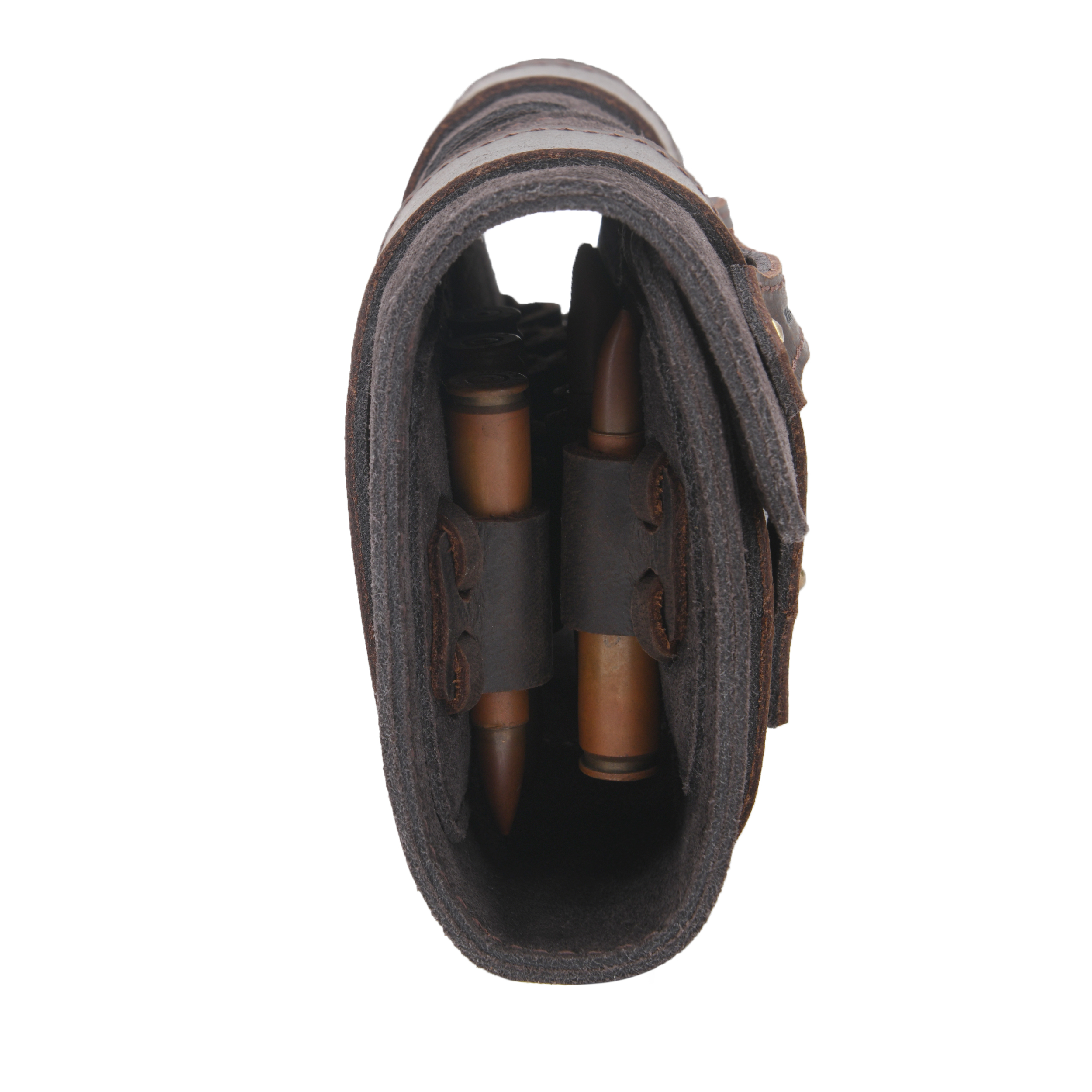 Leather Ammo Carrier Belt Pouch Bullet Holder Cartridge Carrier Waist
