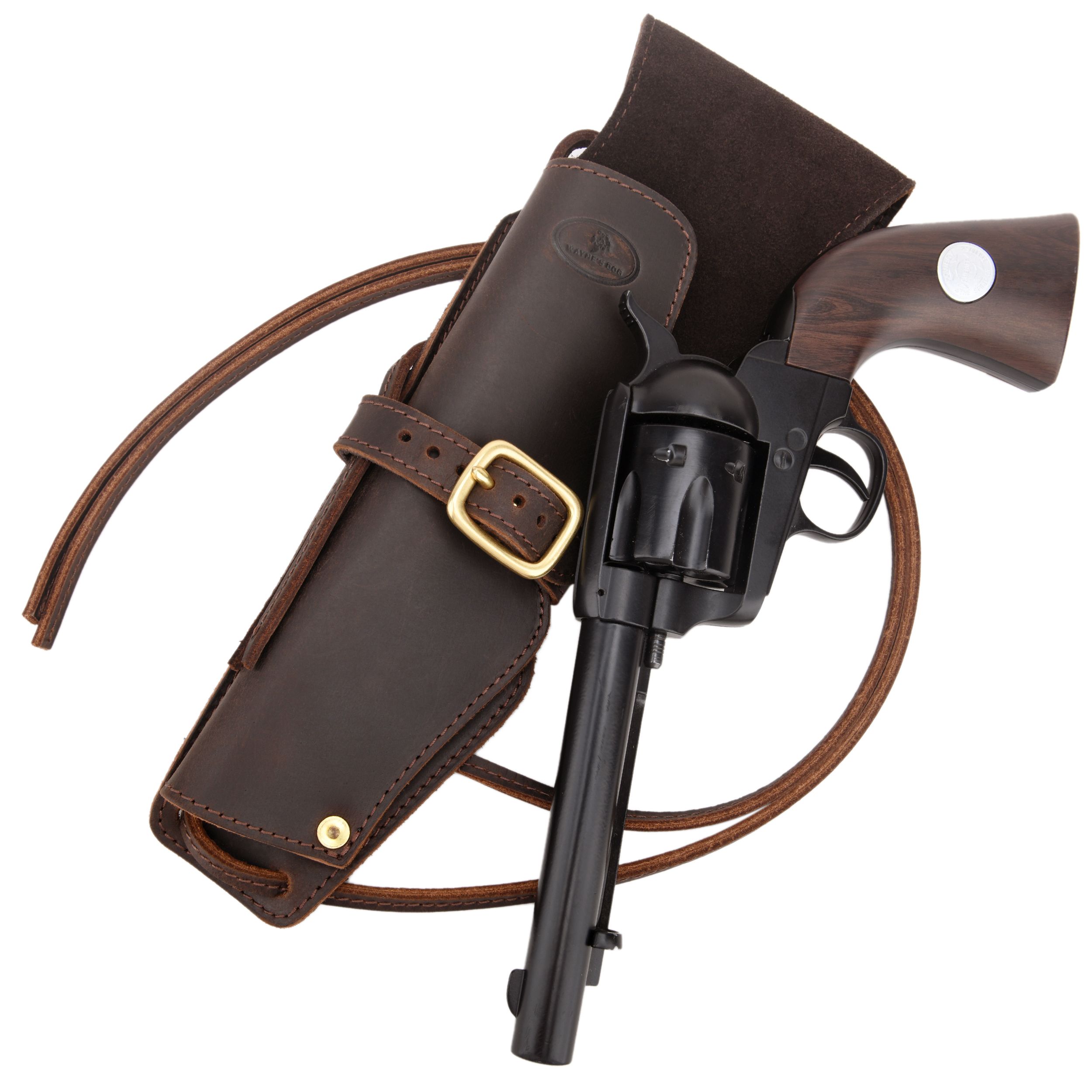 Leather Revolver Holster, Ambidextrous Western Cowboy Holsters