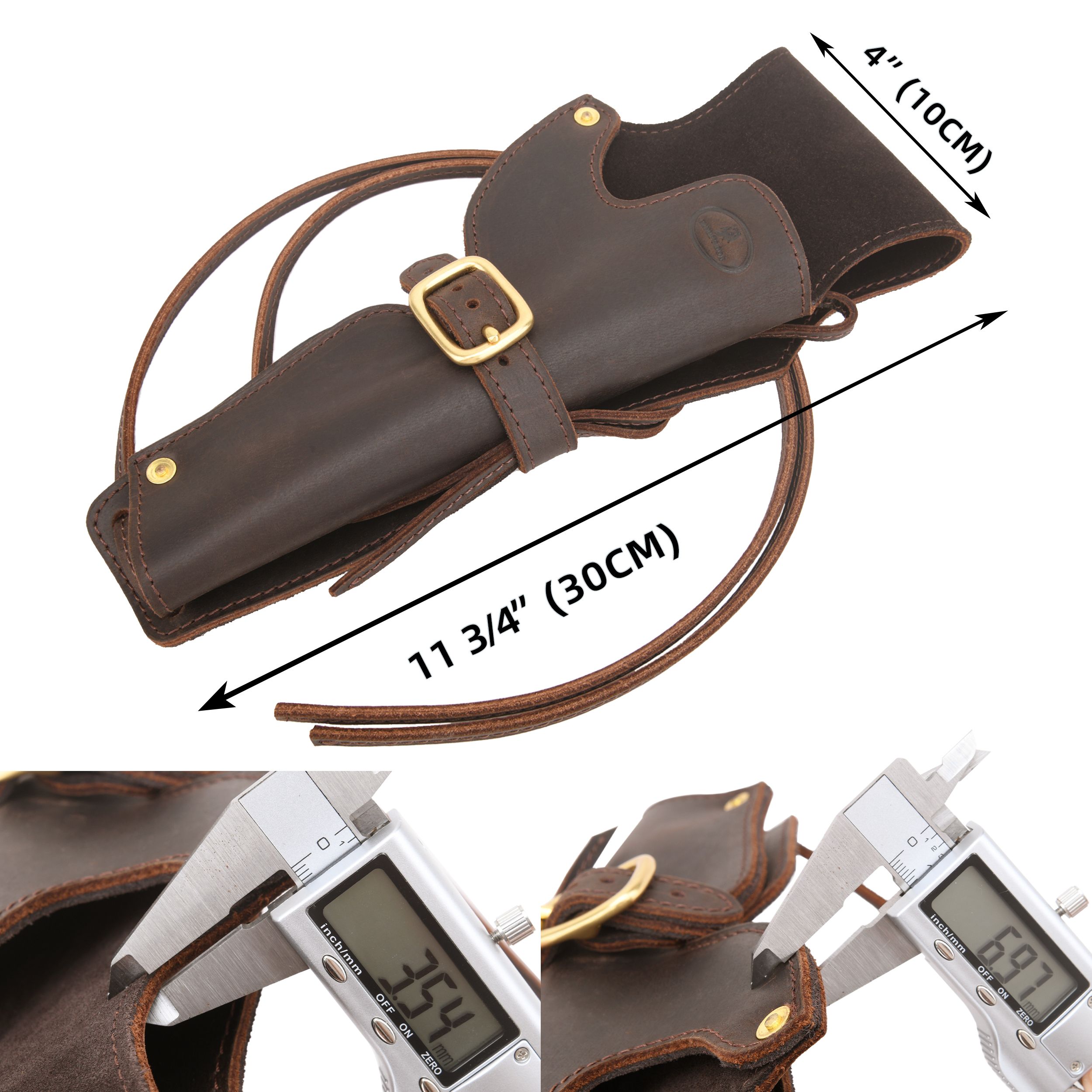 Leather Revolver Holster, Ambidextrous Western Cowboy Holsters