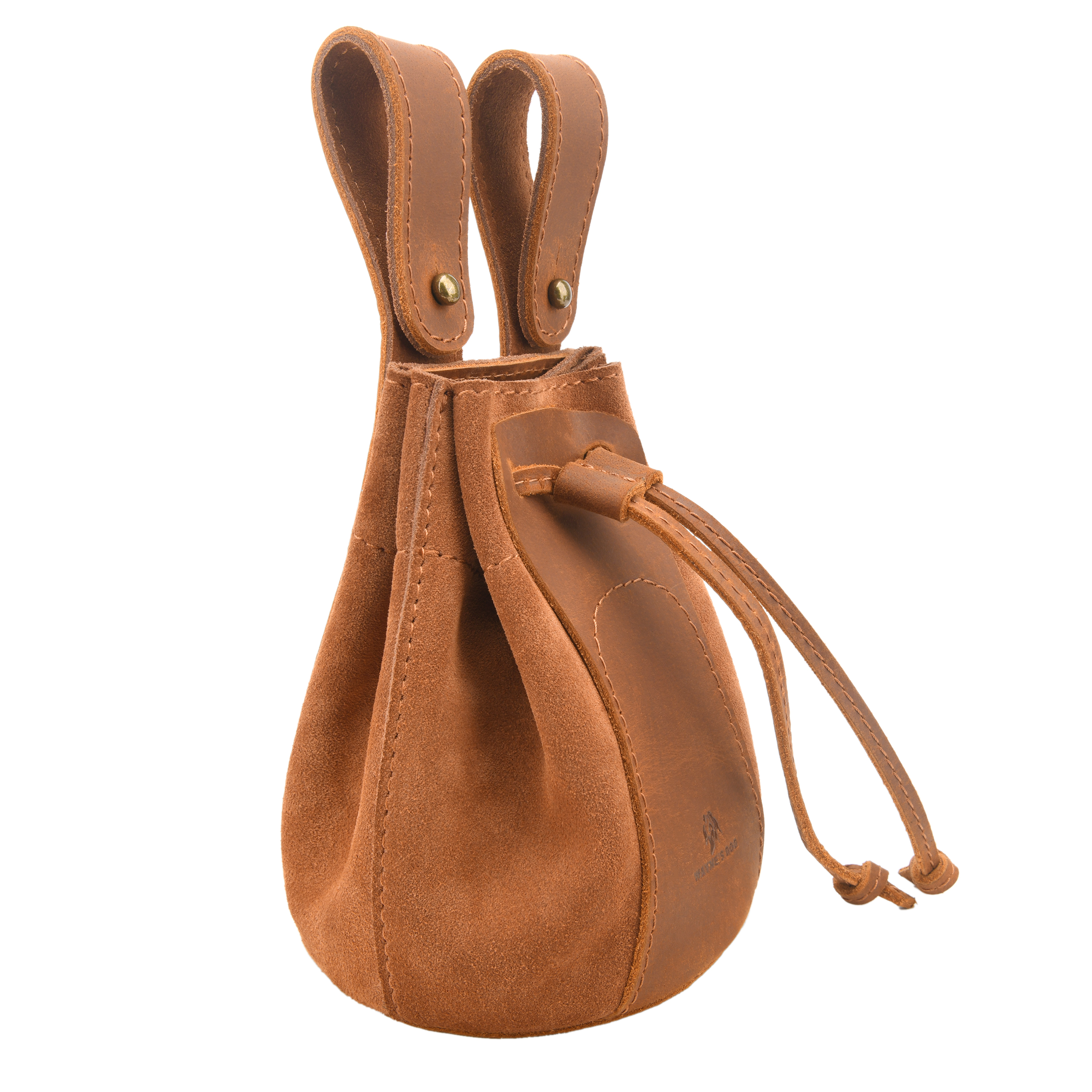 Leather Suede Drawstring Ammo Pouch Rifle Ammo Magazine Belt Bag