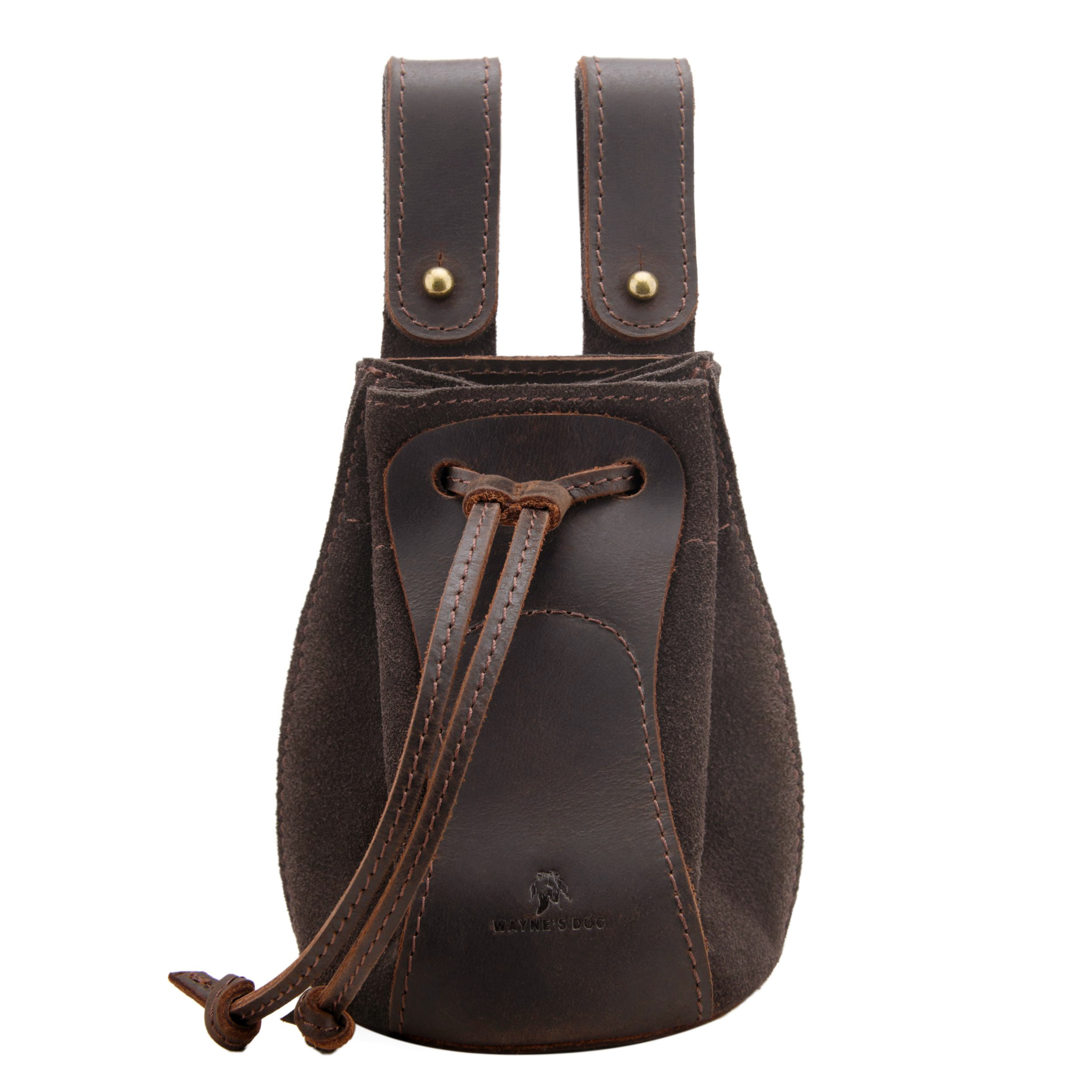 Leather Suede Drawstring Ammo Pouch Rifle Ammo Magazine Belt Bag