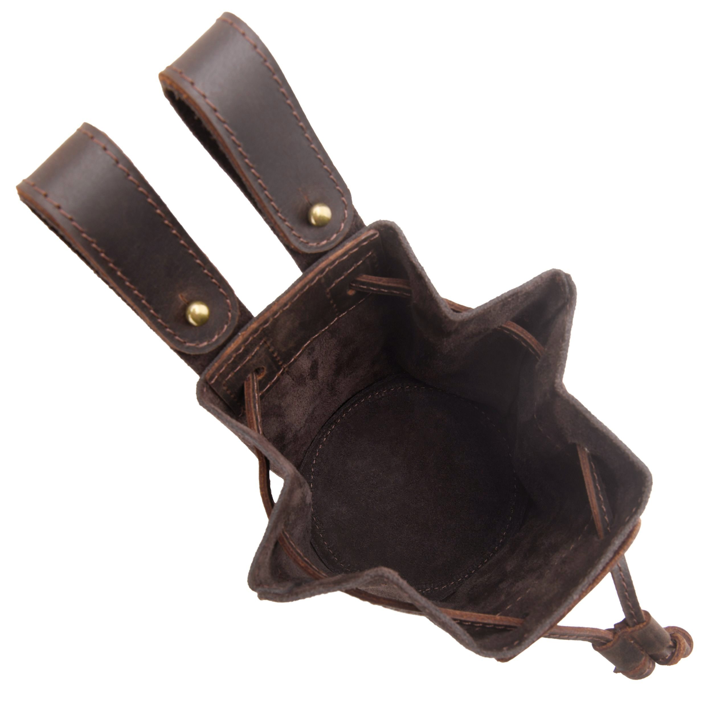 Leather Suede Drawstring Ammo Pouch Rifle Ammo Magazine Belt Bag
