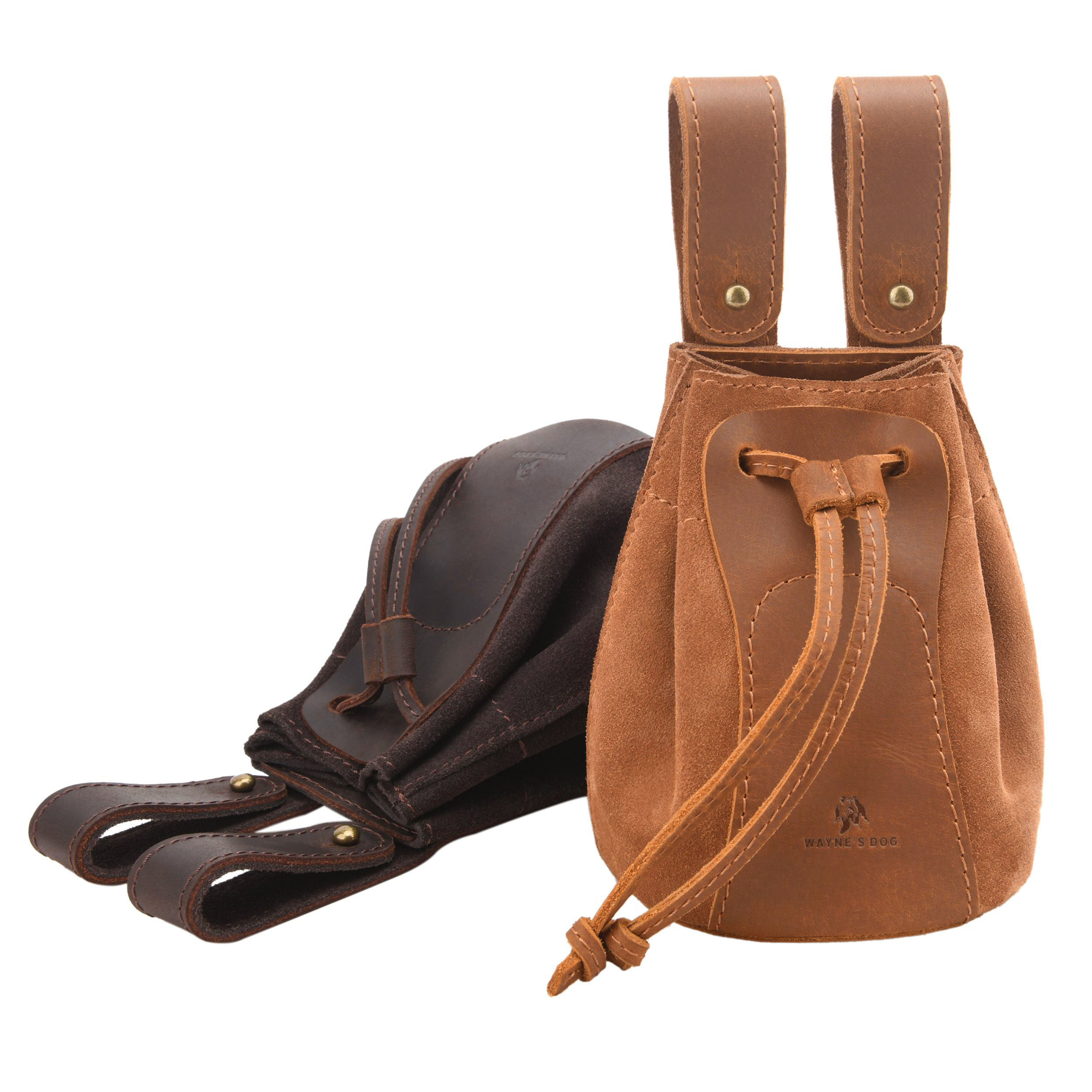 Leather Suede Drawstring Ammo Pouch Rifle Ammo Magazine Belt Bag