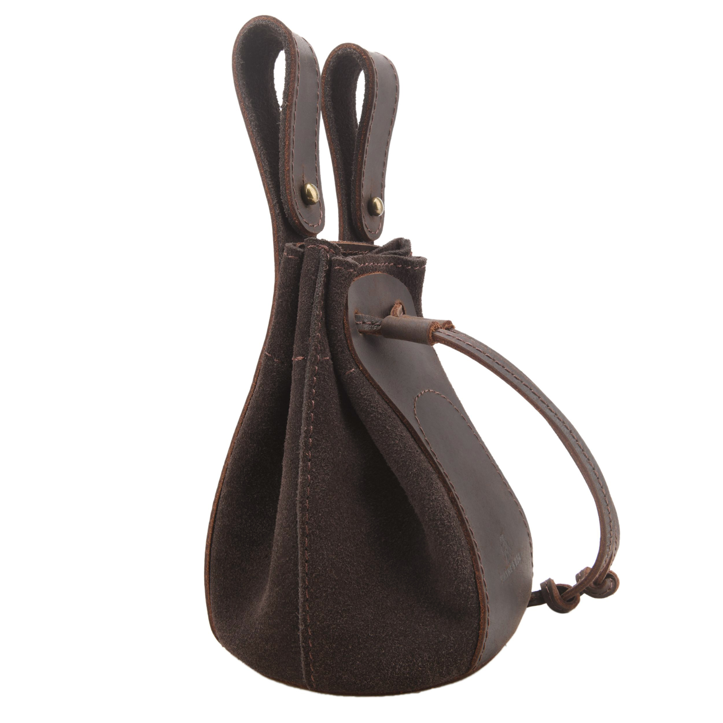 Leather Suede Drawstring Ammo Pouch Rifle Ammo Magazine Belt Bag
