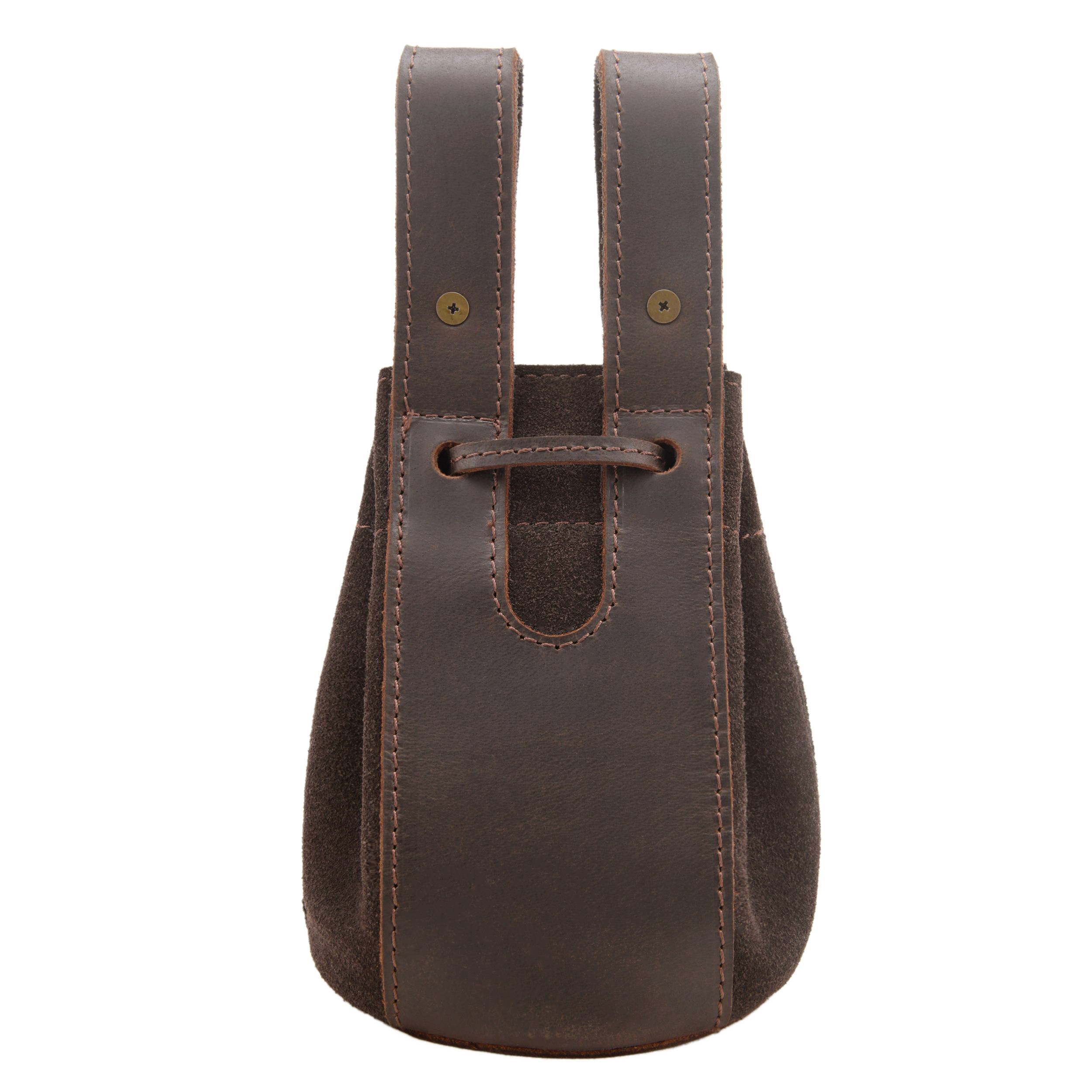 Leather Suede Drawstring Ammo Pouch Rifle Ammo Magazine Belt Bag