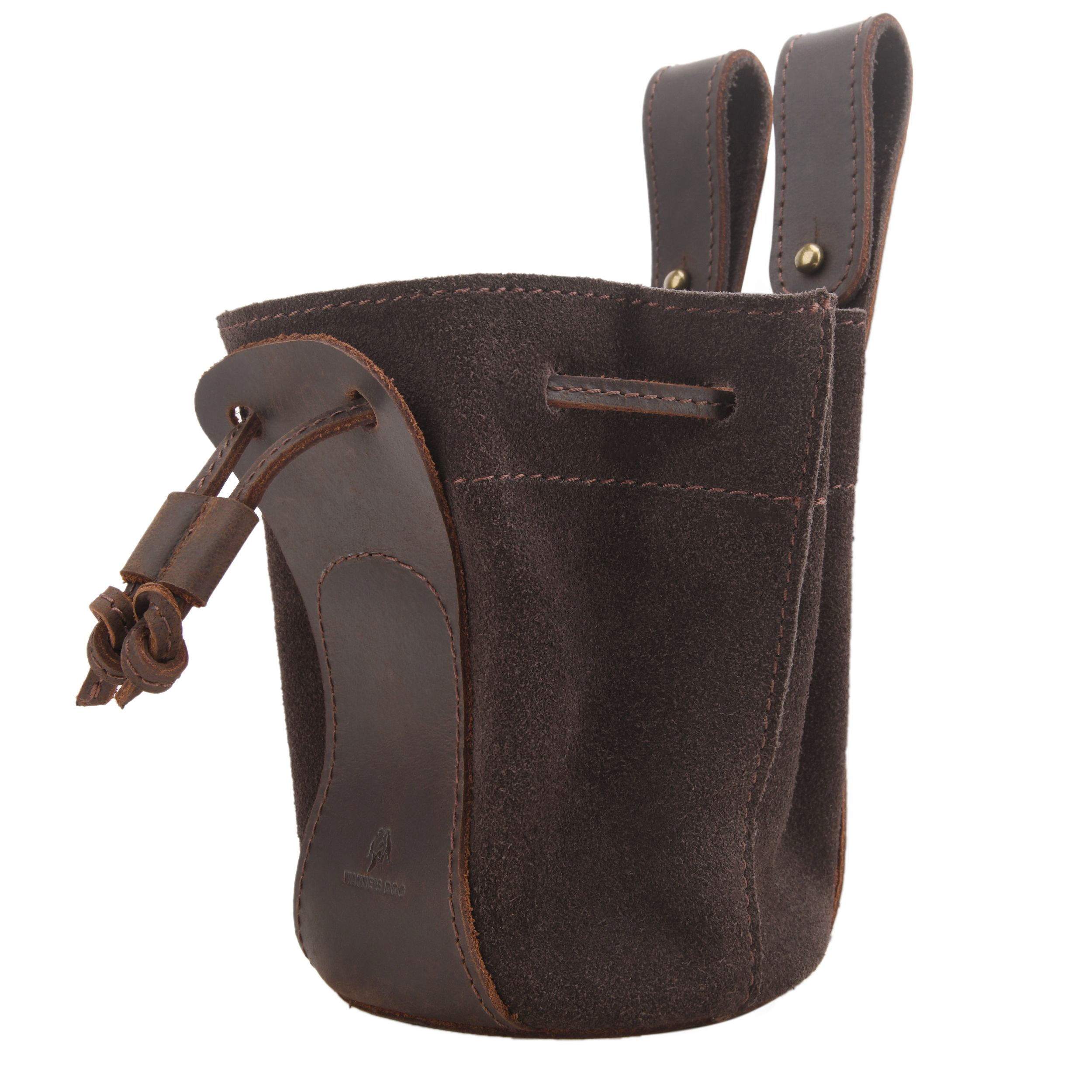 Leather Suede Drawstring Ammo Pouch Rifle Ammo Magazine Belt Bag