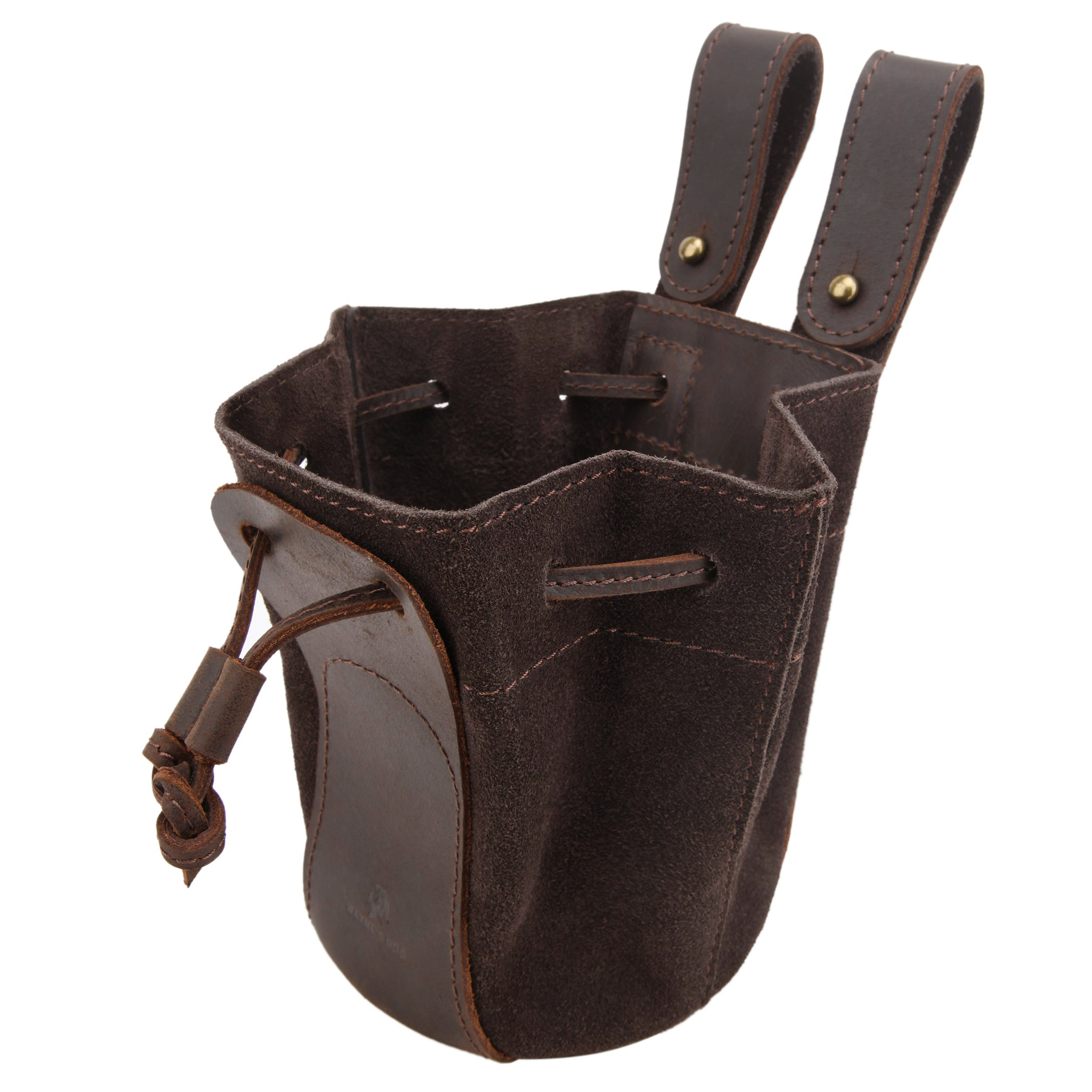 Leather Suede Drawstring Ammo Pouch Rifle Ammo Magazine Belt Bag