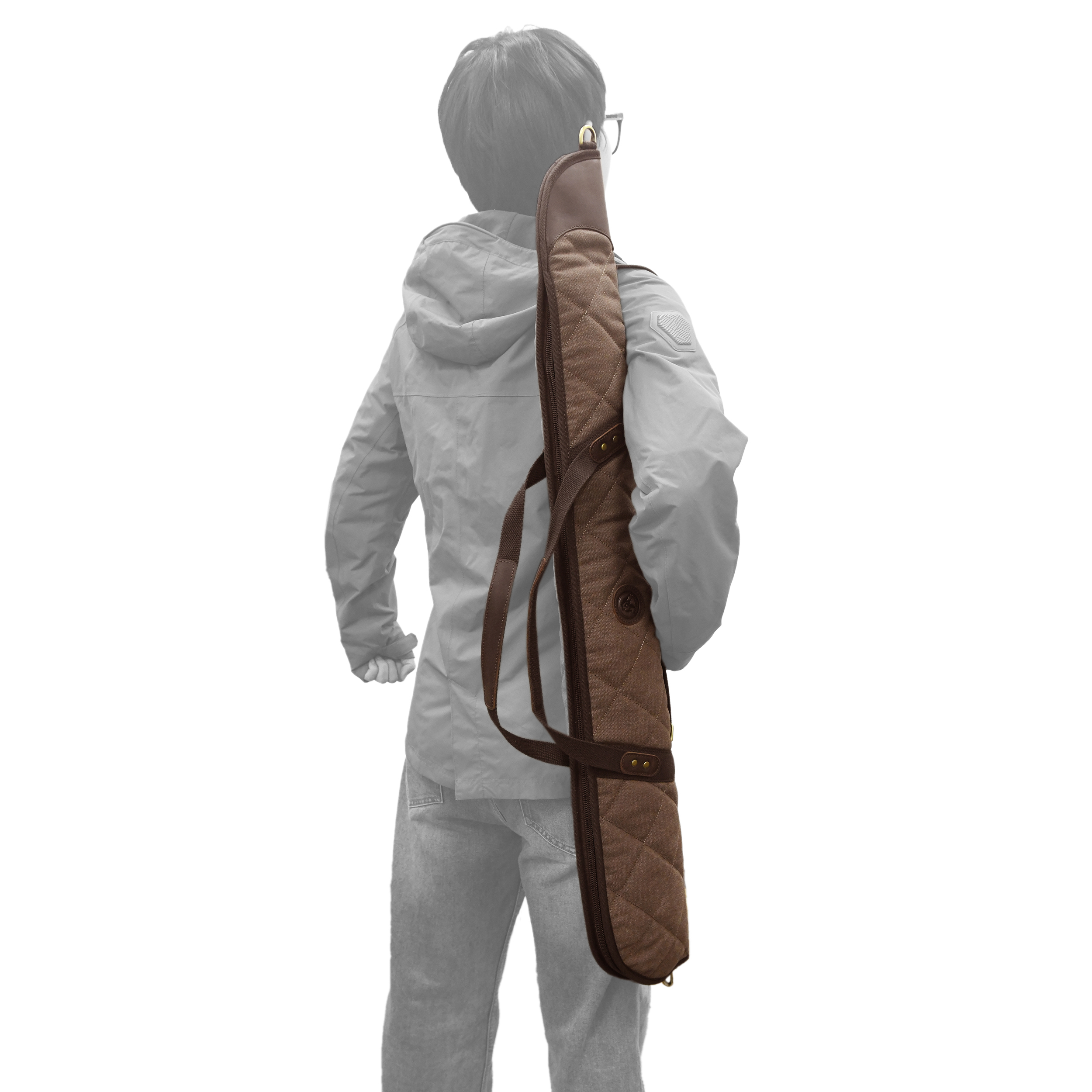 Soft Scoped Rifle & Shotgun Case, Canvas Leather Gun Storage Bag