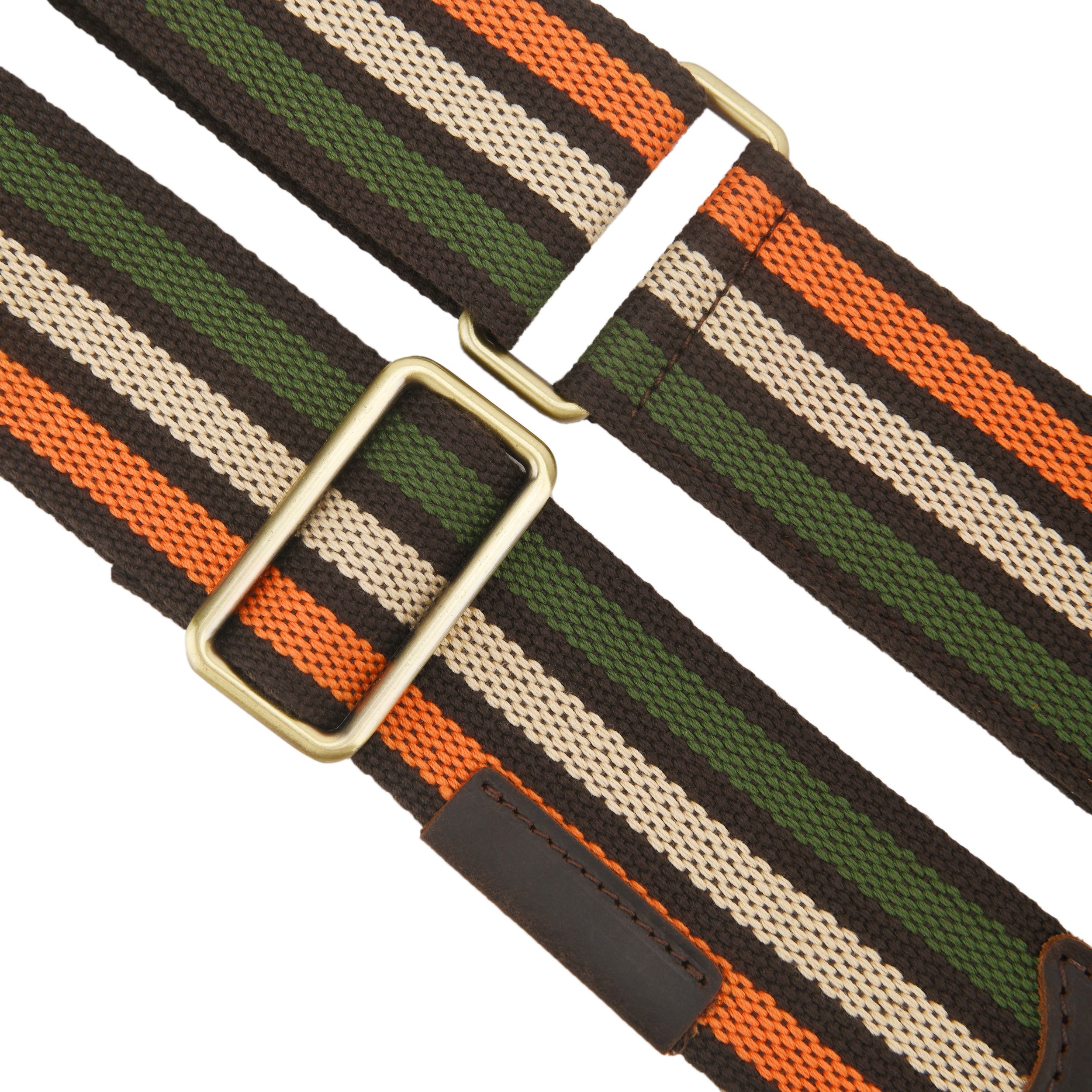 Cotton Leather Ammo Holder Rifle Sling Adjustable Hunting Gun Strap