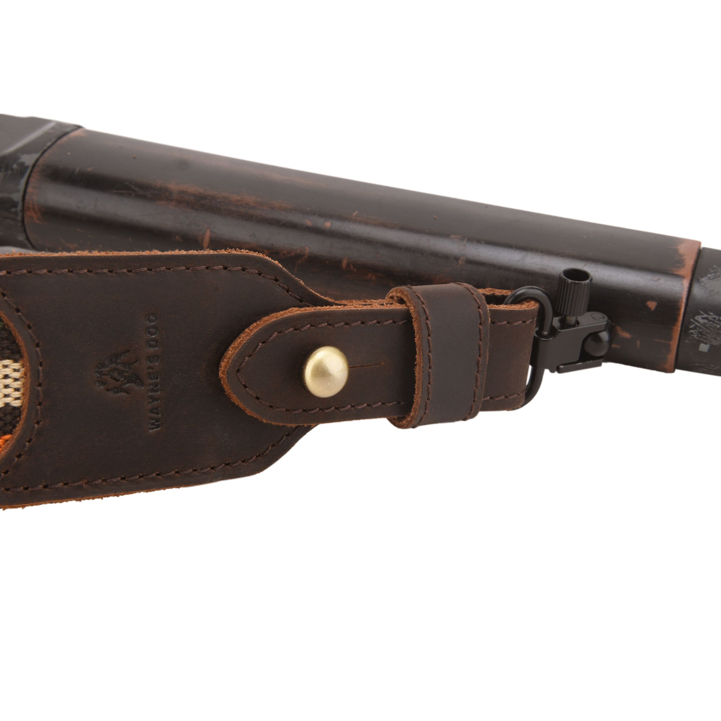 Cotton Leather Ammo Holder Rifle Sling Adjustable Hunting Gun Strap