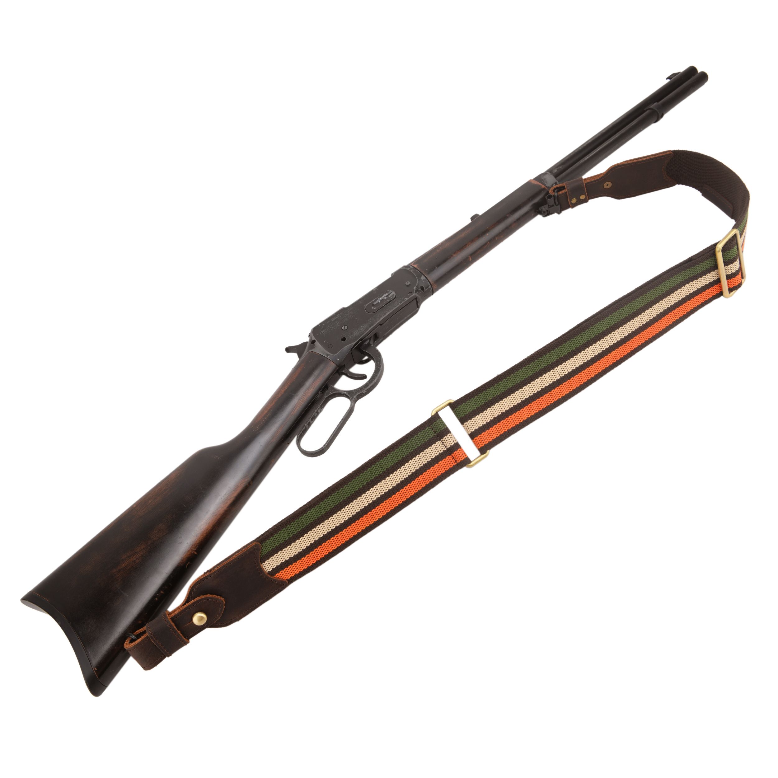 Cotton Leather Ammo Holder Rifle Sling Adjustable Hunting Gun Strap