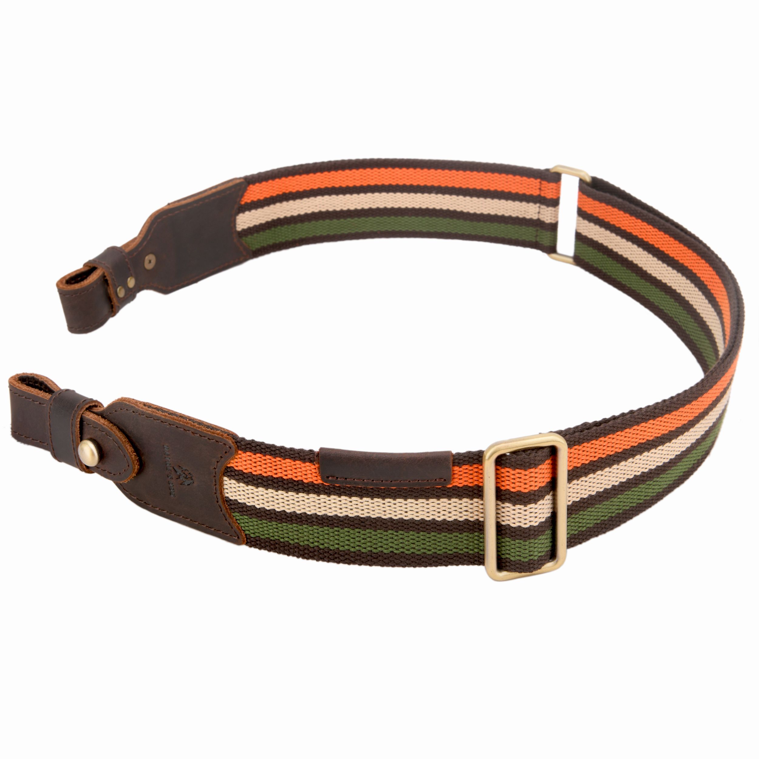 Cotton Leather Ammo Holder Rifle Sling Adjustable Hunting Gun Strap