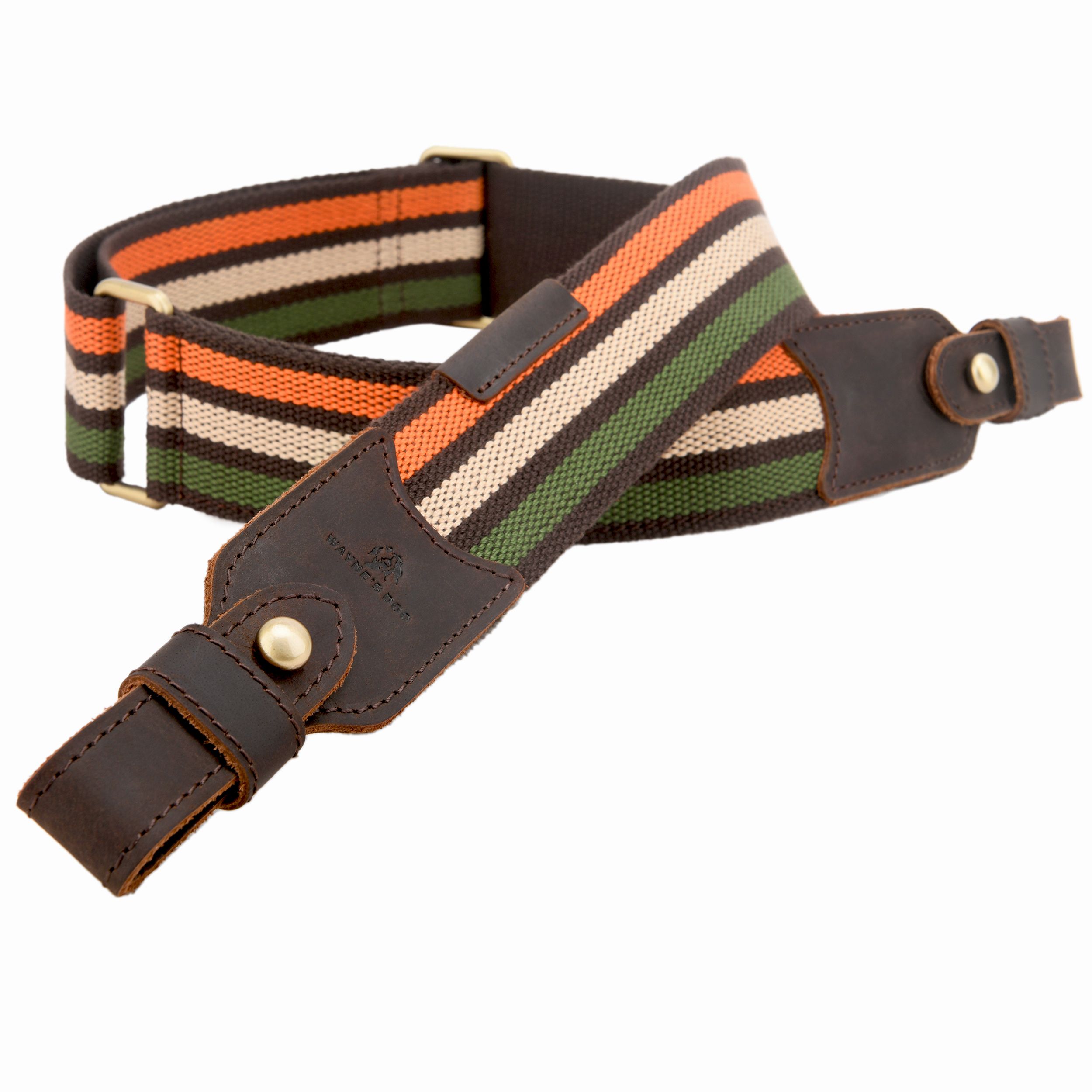 Cotton Leather Ammo Holder Rifle Sling Adjustable Hunting Gun Strap