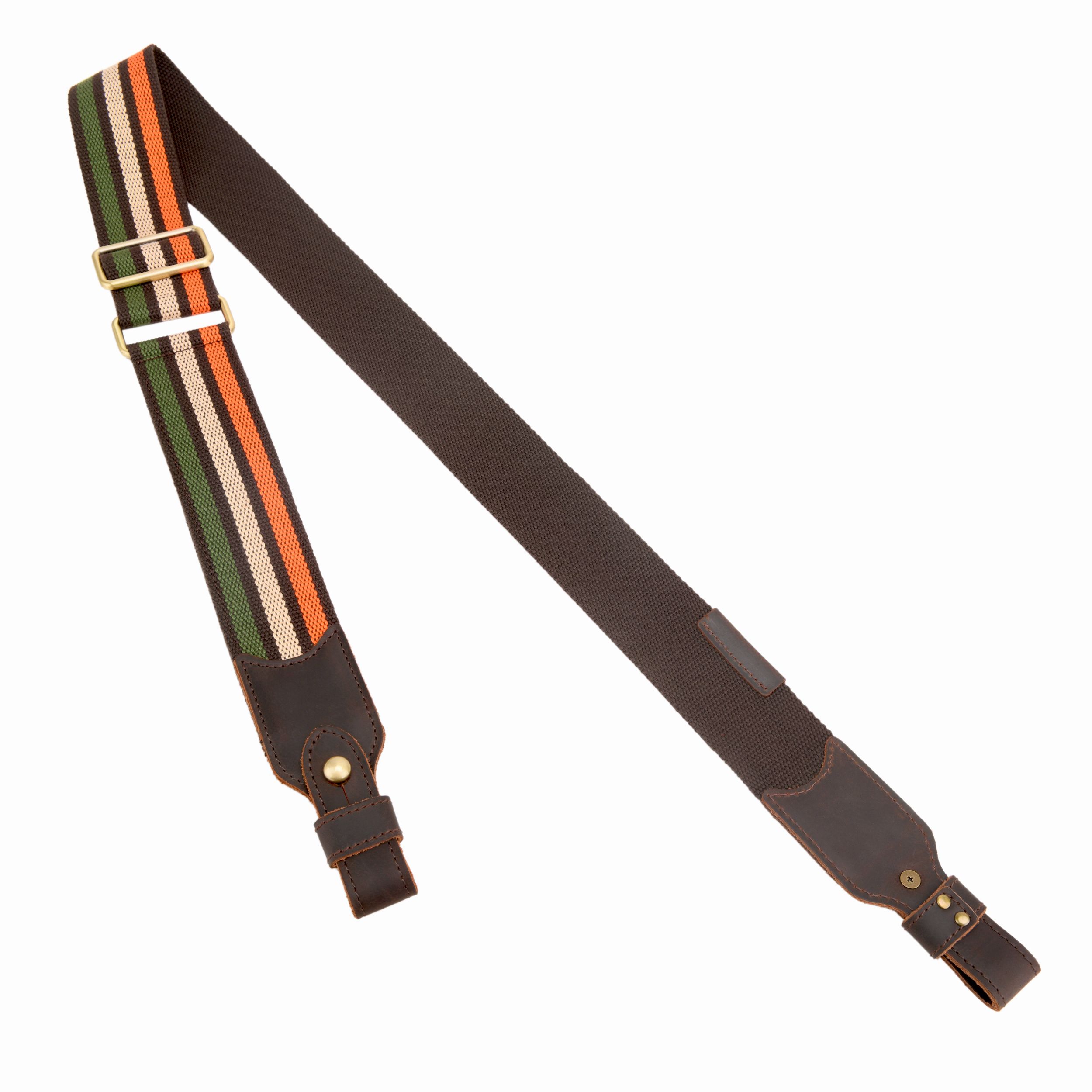 Cotton Leather Ammo Holder Rifle Sling Adjustable Hunting Gun Strap