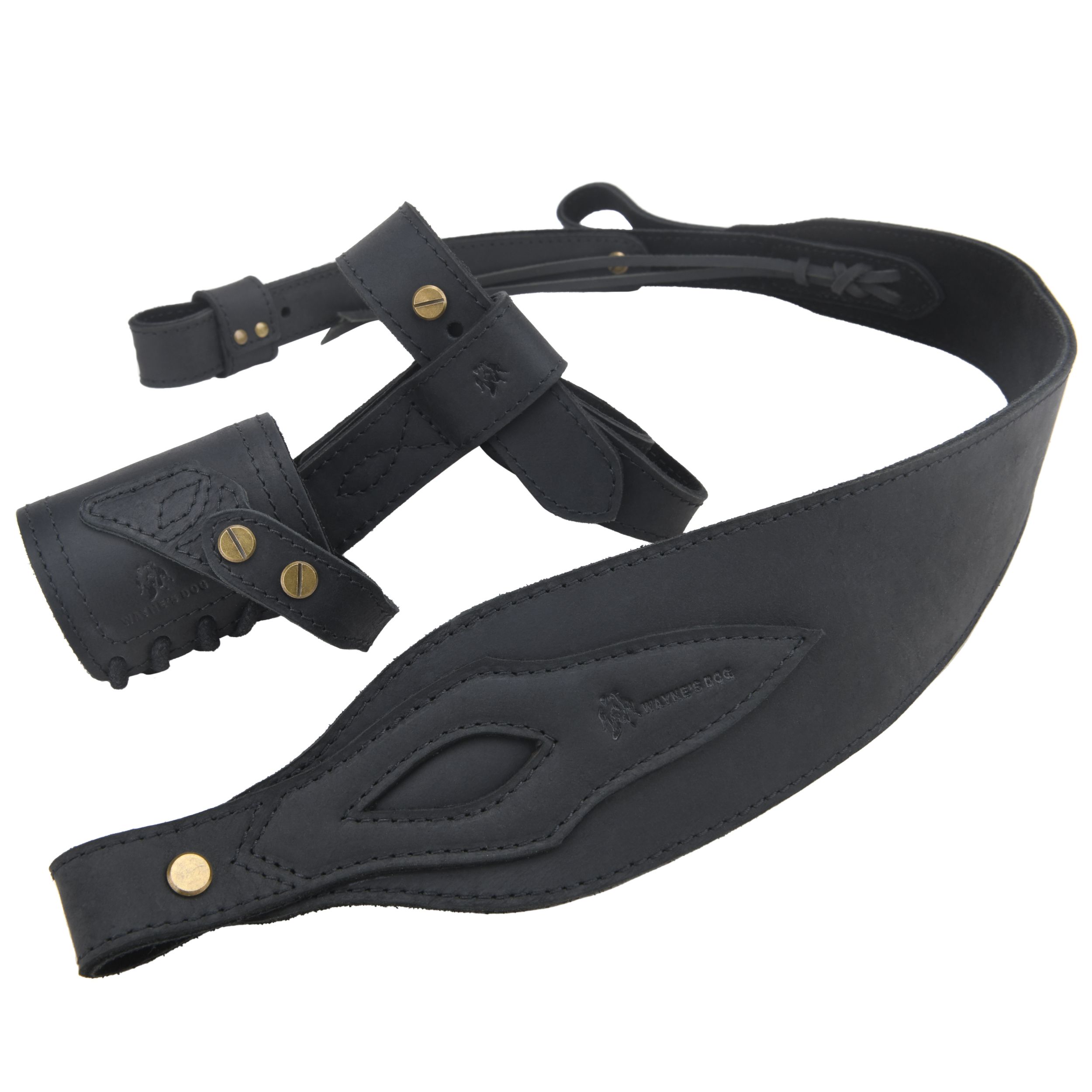 No Drill Leather Rifle Sling with Stock Harness and Barrel Mount