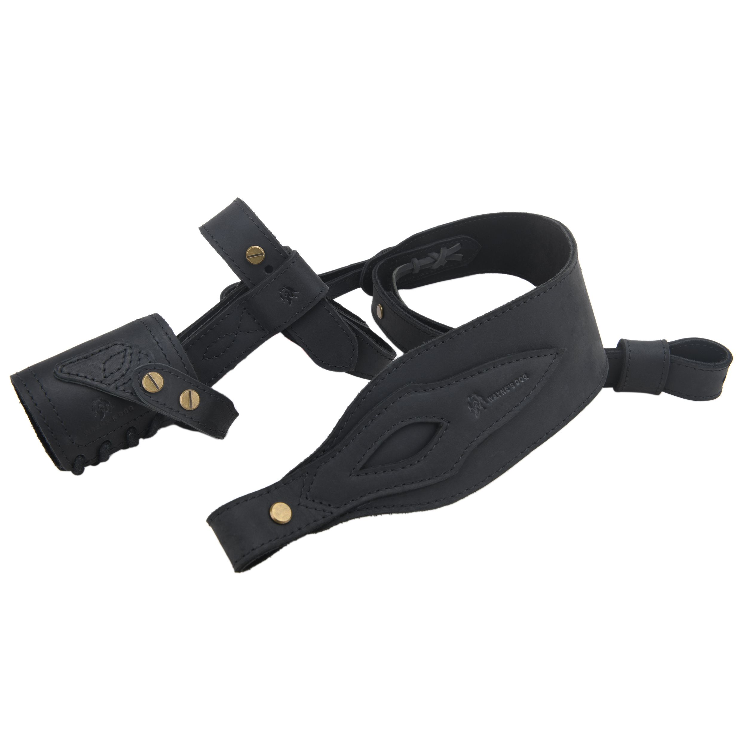 No Drill Leather Rifle Sling with Stock Harness and Barrel Mount