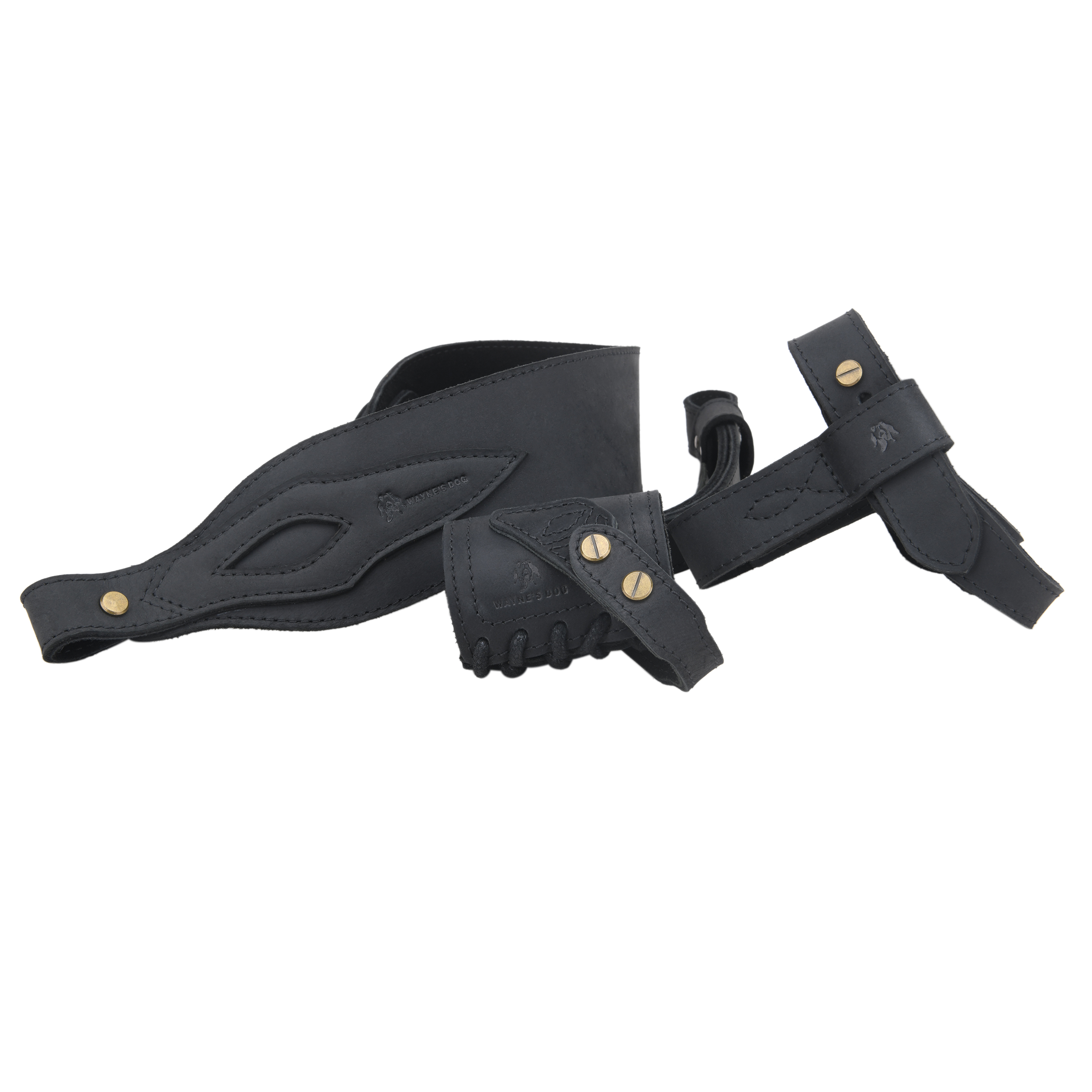 No Drill Leather Rifle Sling with Stock Harness and Barrel Mount