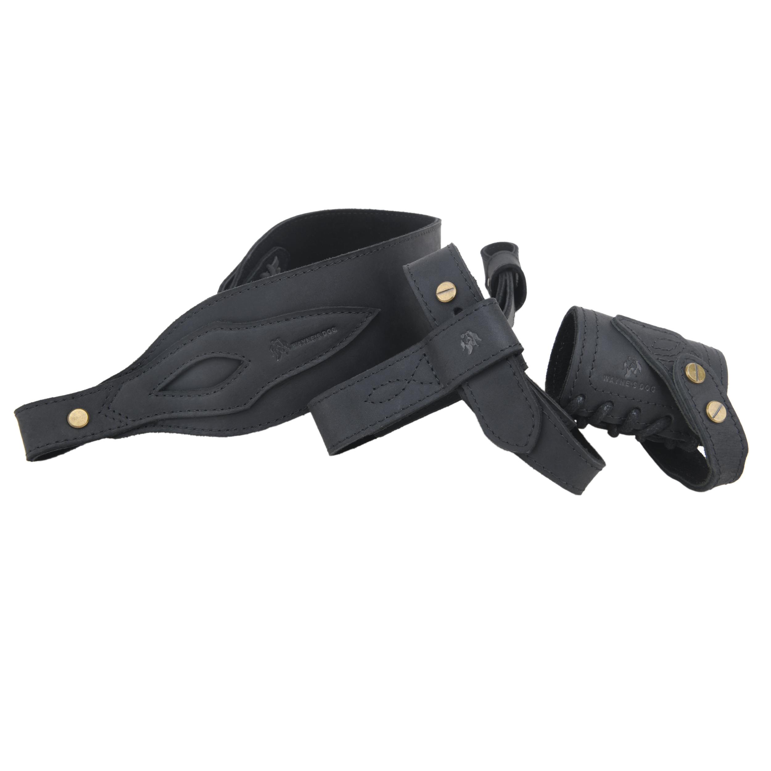 No Drill Leather Rifle Sling with Stock Harness and Barrel Mount