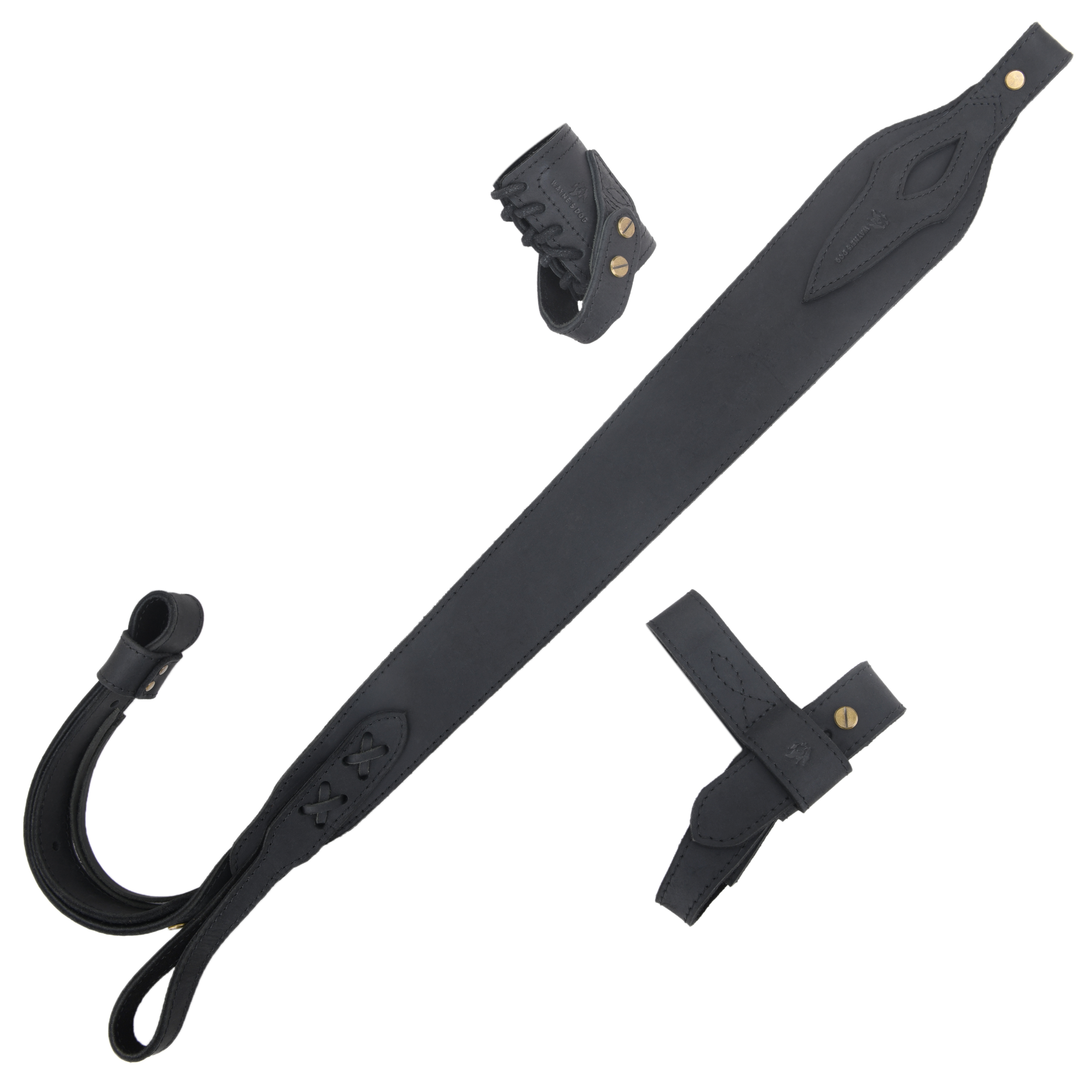 No Drill Leather Rifle Sling with Stock Harness and Barrel Mount