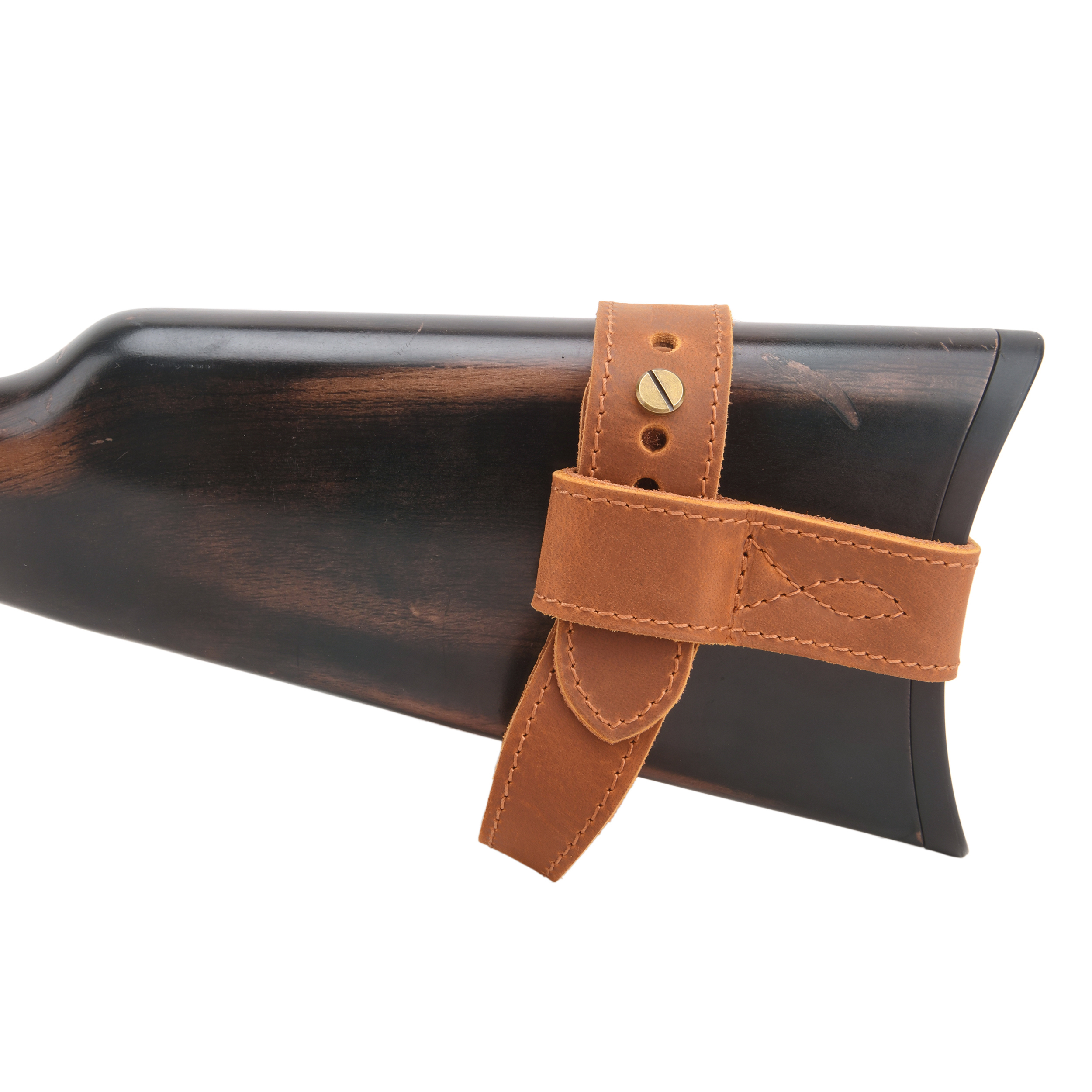 No Drill Gun Stock Harness, Leather Rifle Sling Harness