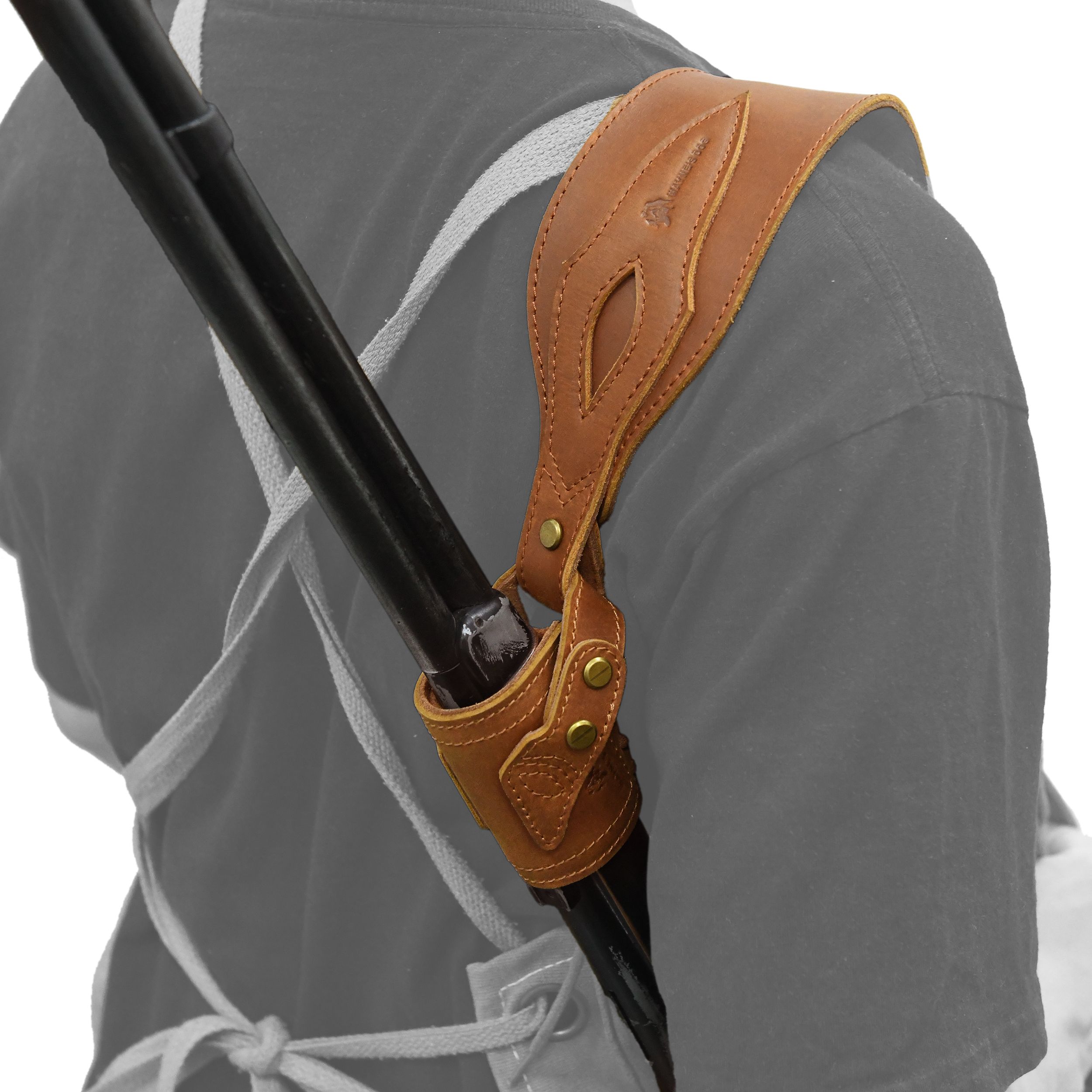 No Drill Leather Rifle Sling with Stock Harness and Barrel Mount